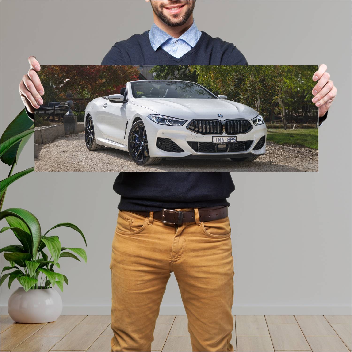 Cuadro grande 30x80cm 2019 bmw m850i convertible s 796 Bmw