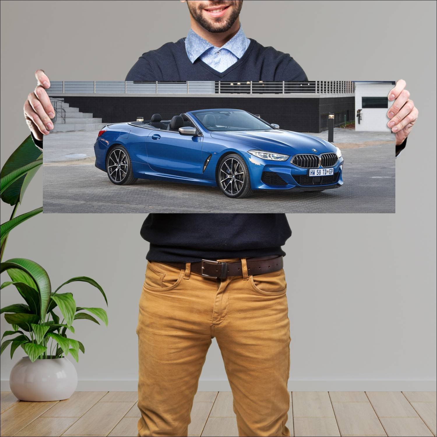 Cuadro grande 30x80cm 2019 bmw m850i convertible z 798 Bmw