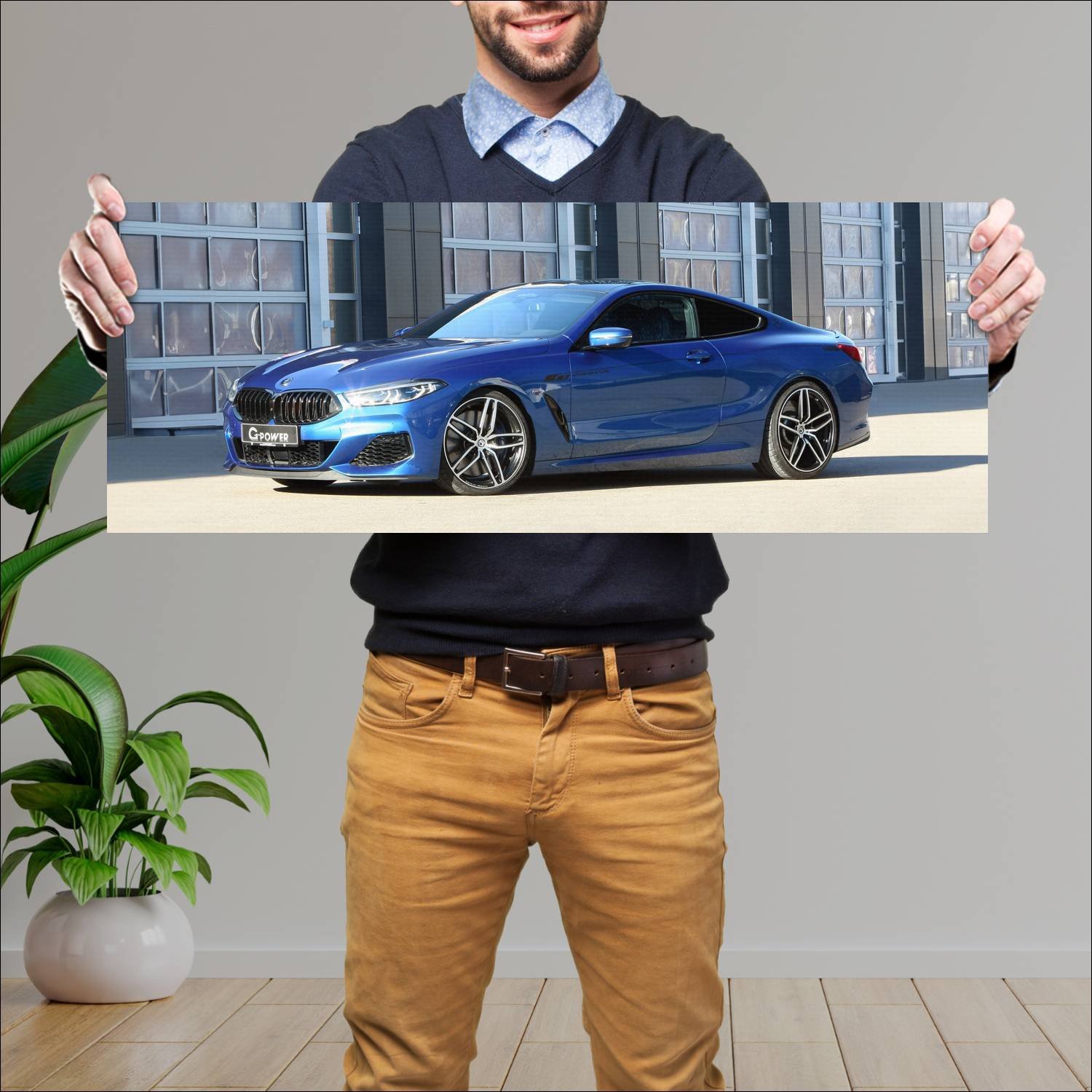 Cuadro grande 30x80cm 2019 bmw m850i coupe by g po 800 Bmw