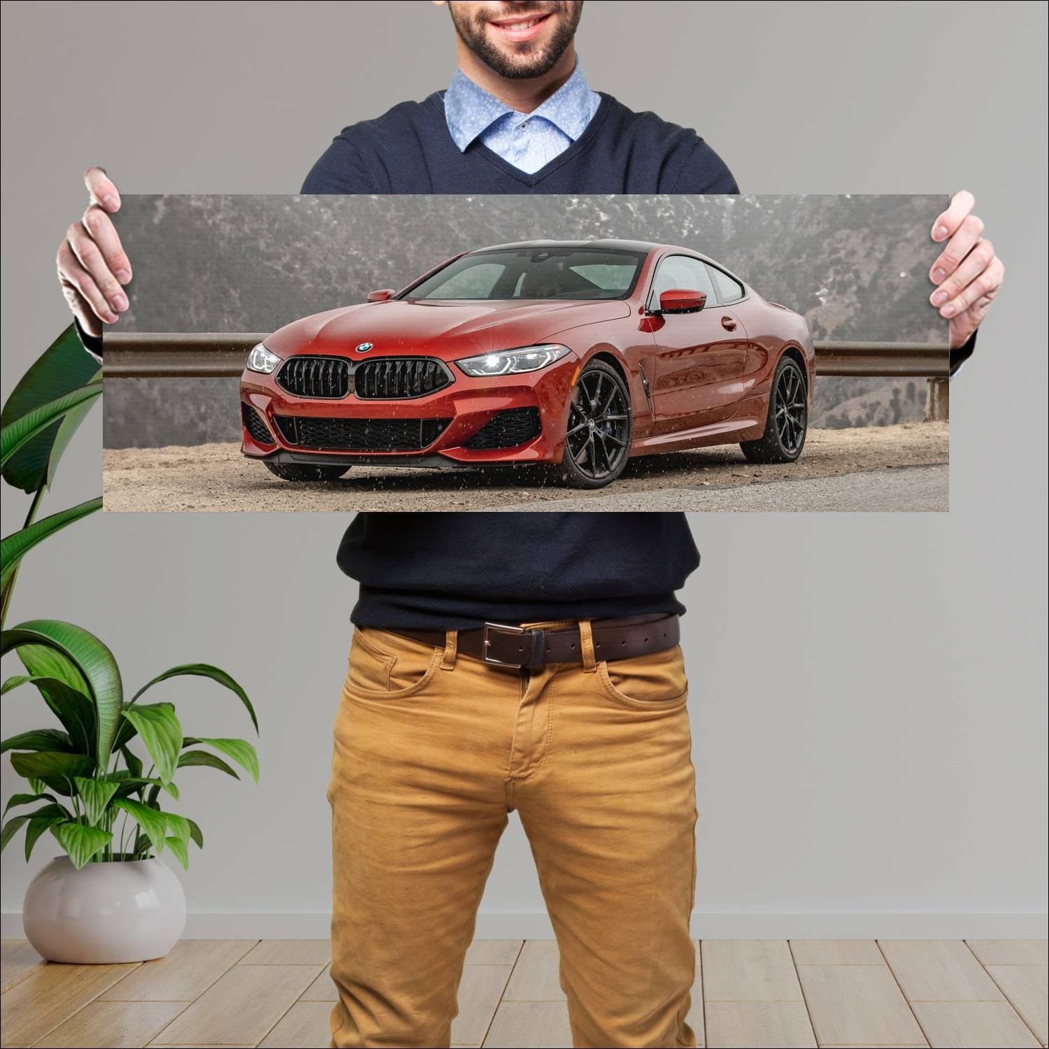 Cuadro grande 30x80cm 2019 bmw m850i coupe shadow 804 Bmw