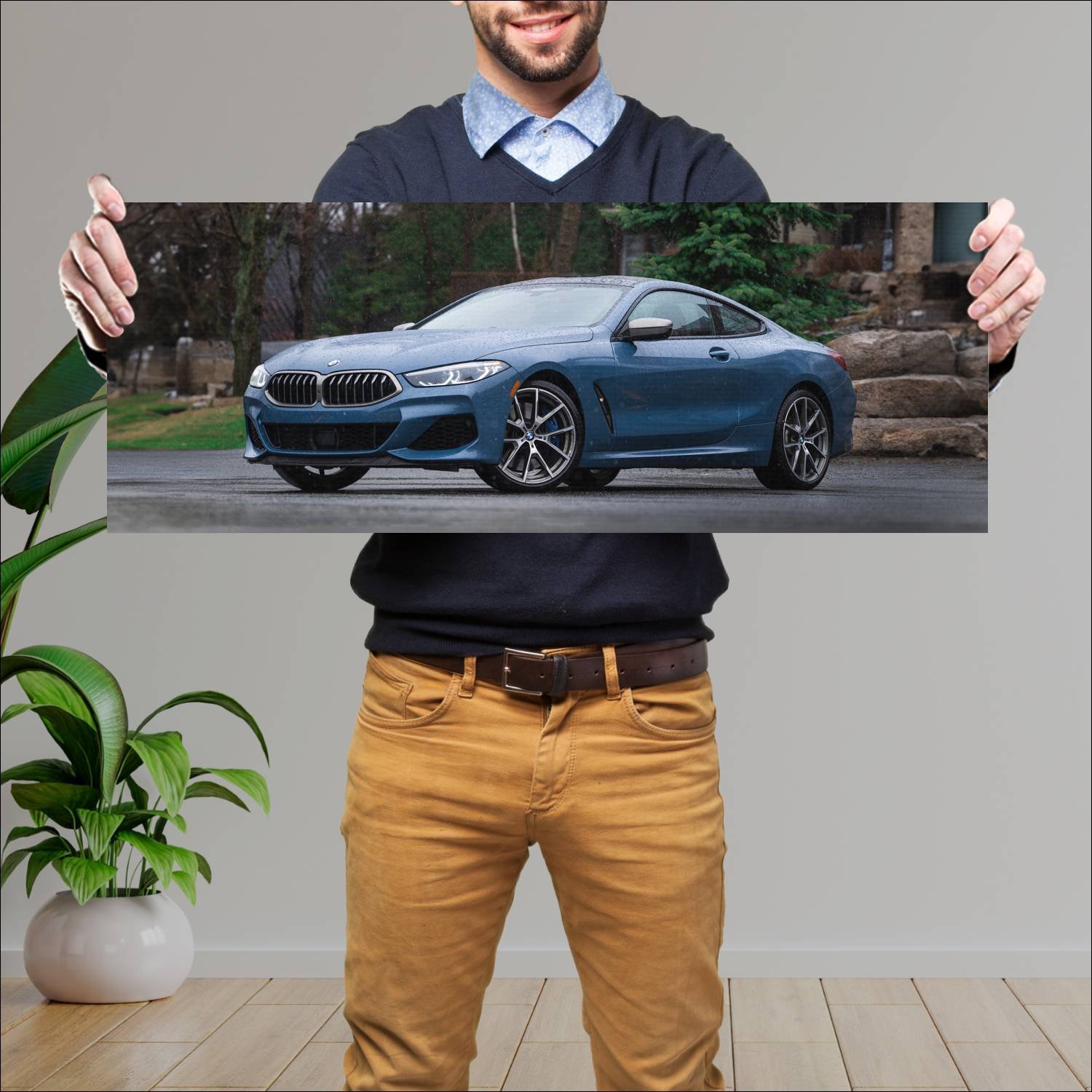 Cuadro grande 30x80cm 2019 bmw m850i coupe us Bmw