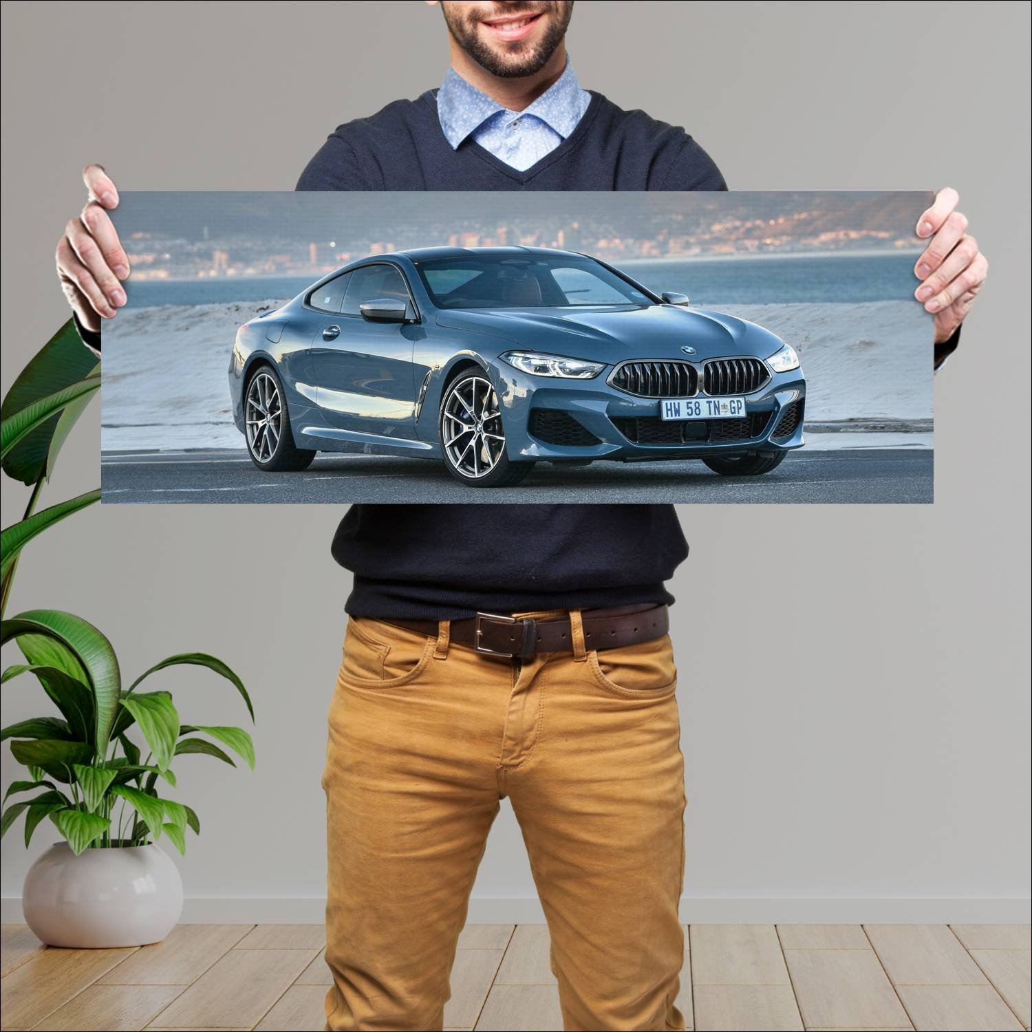 Cuadro grande 30x80cm 2019 bmw m850i coupe za Bmw