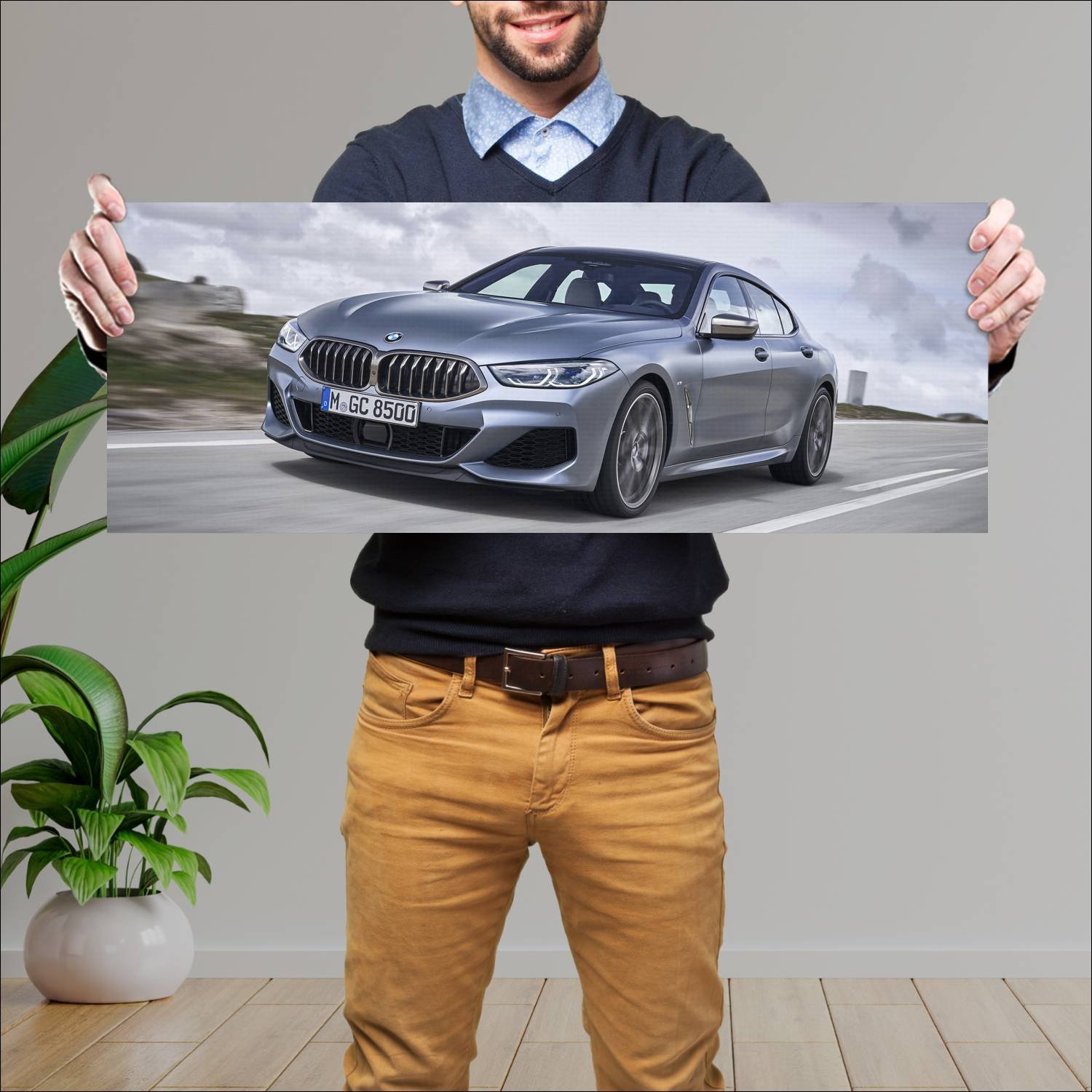 Cuadro grande 30x80cm 2019 bmw m850i gran coupe 91 807 Bmw