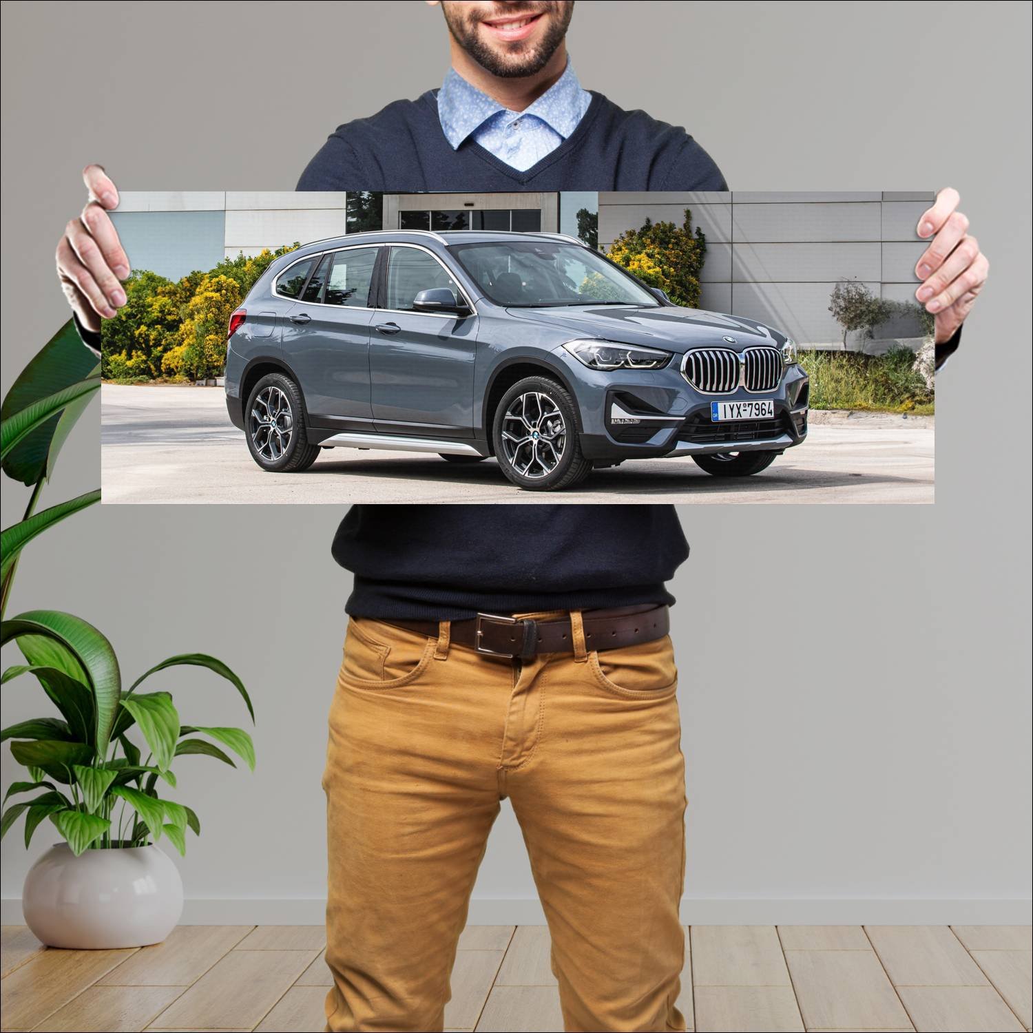Cuadro grande 30x80cm 2019 bmw x1 plug in hybrid 9 813 Bmw