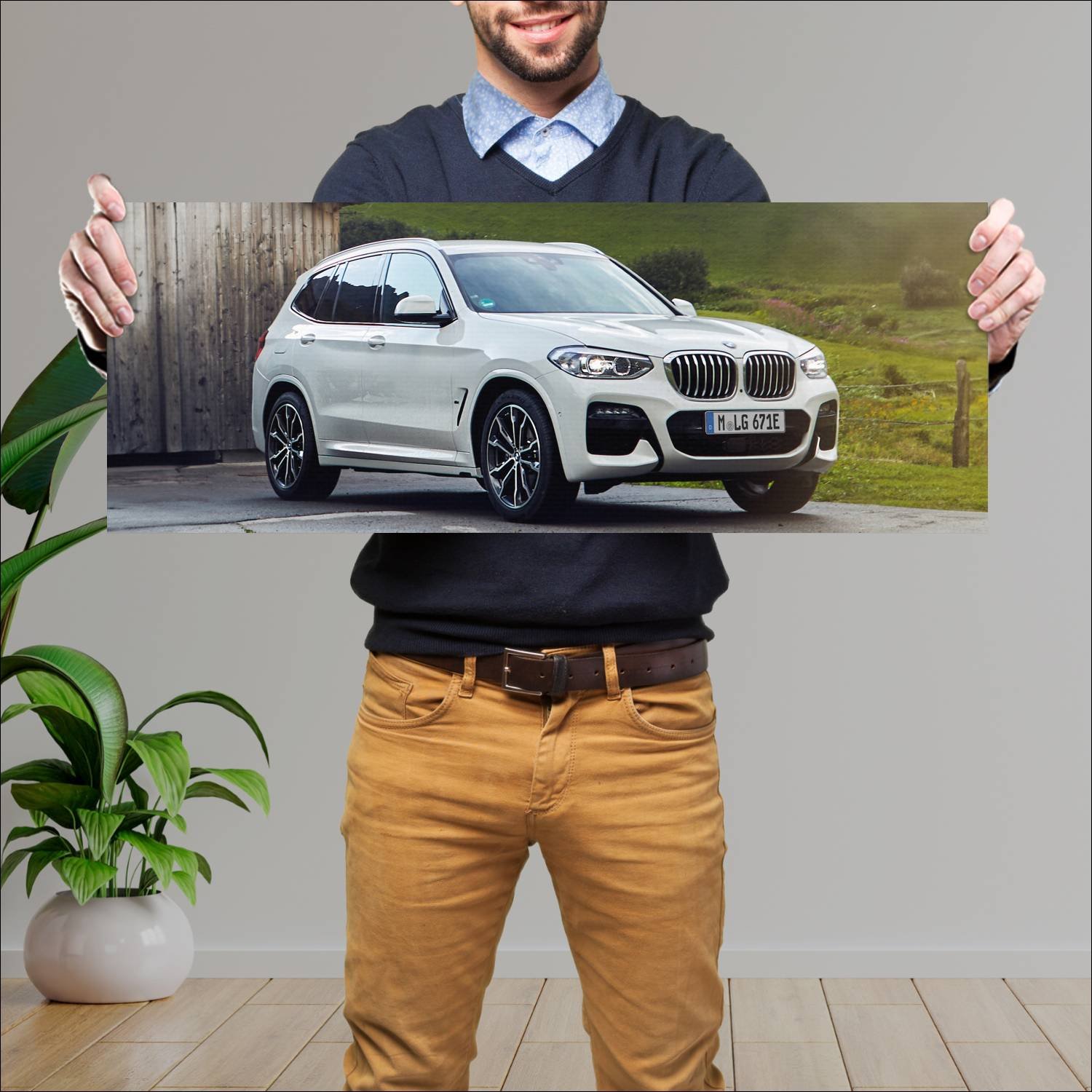 Cuadro grande 30x80cm 2019 bmw x3 plug in hybrid m 817 Bmw