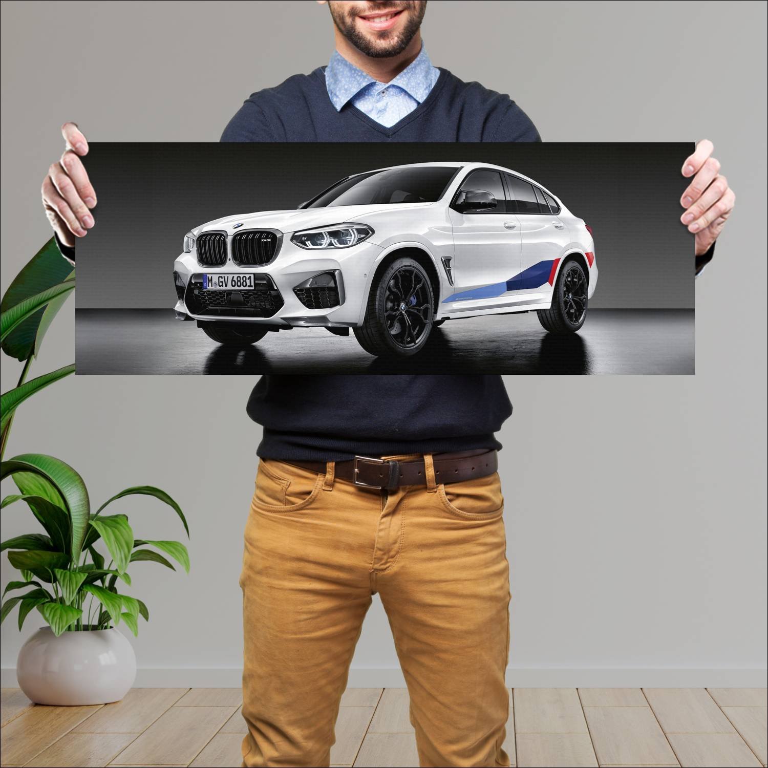 Cuadro grande 30x80cm 2019 bmw x4 m with m perform 820 Bmw