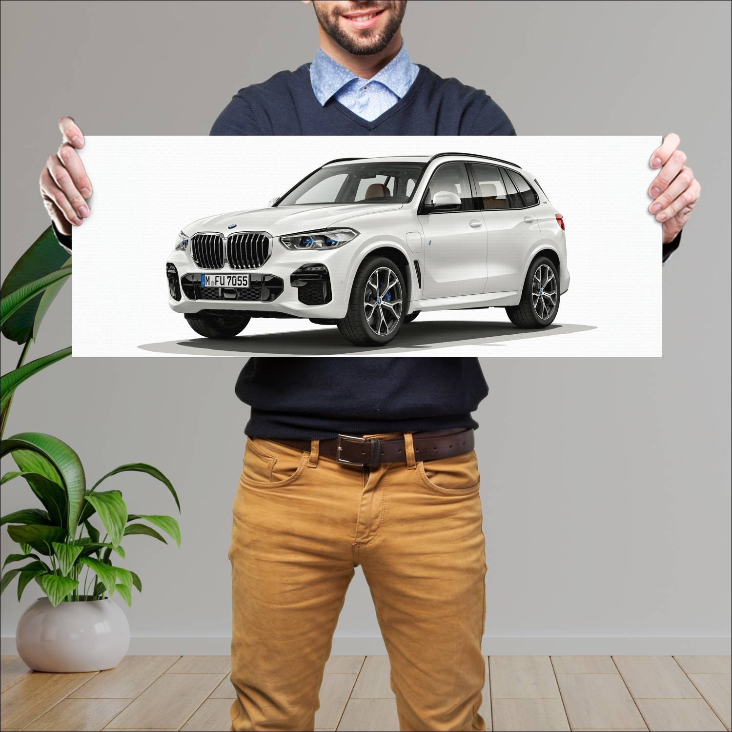 Cuadro grande 30x80cm 2019 bmw x5 plug in hybrid m 826 Bmw