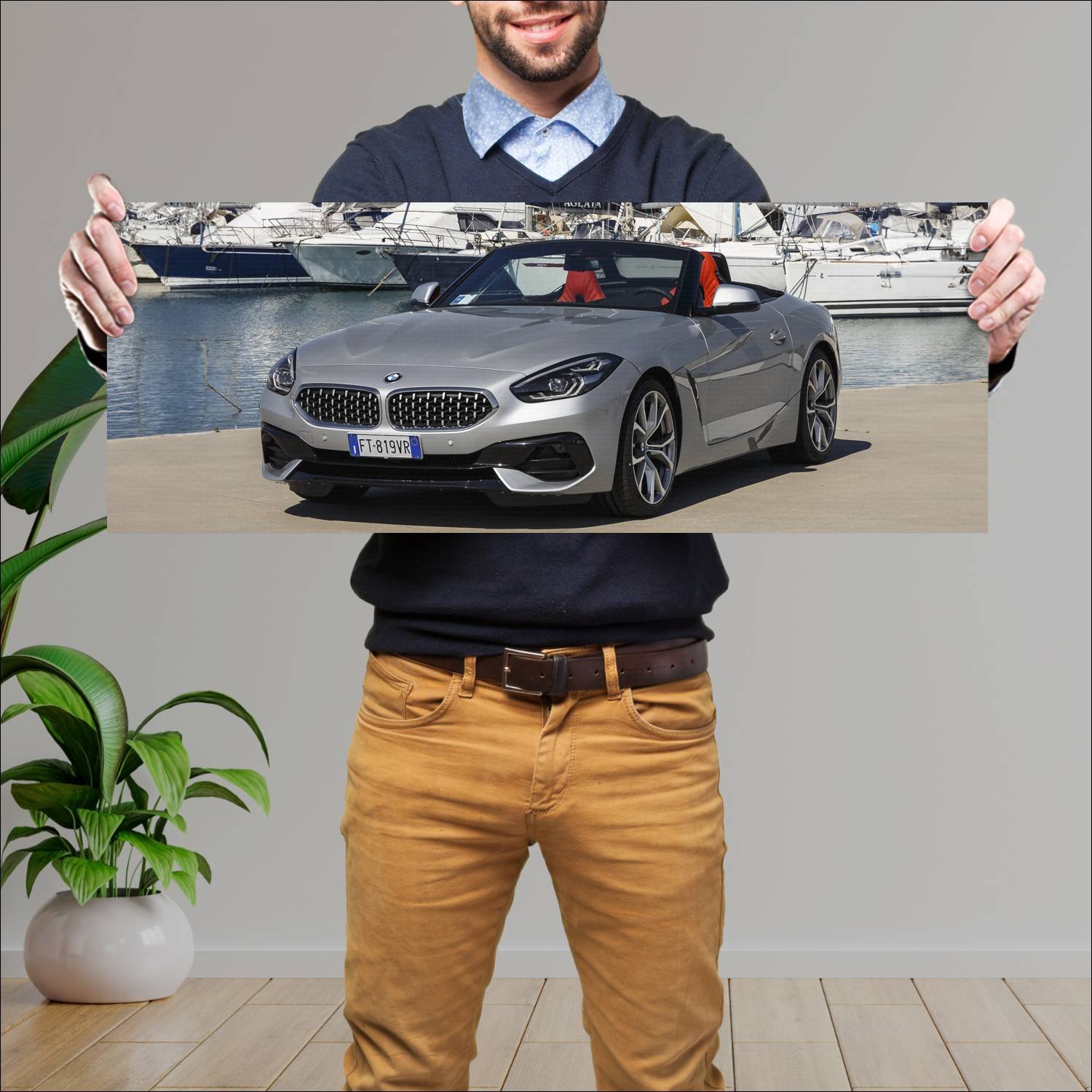Cuadro grande 30x80cm 2019 bmw z4 auto 845 Bmw