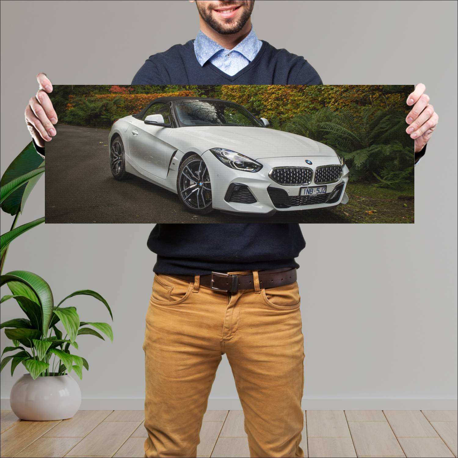 Cuadro grande 30x80cm 2019 bmw z4 m sport au auto 846 Bmw