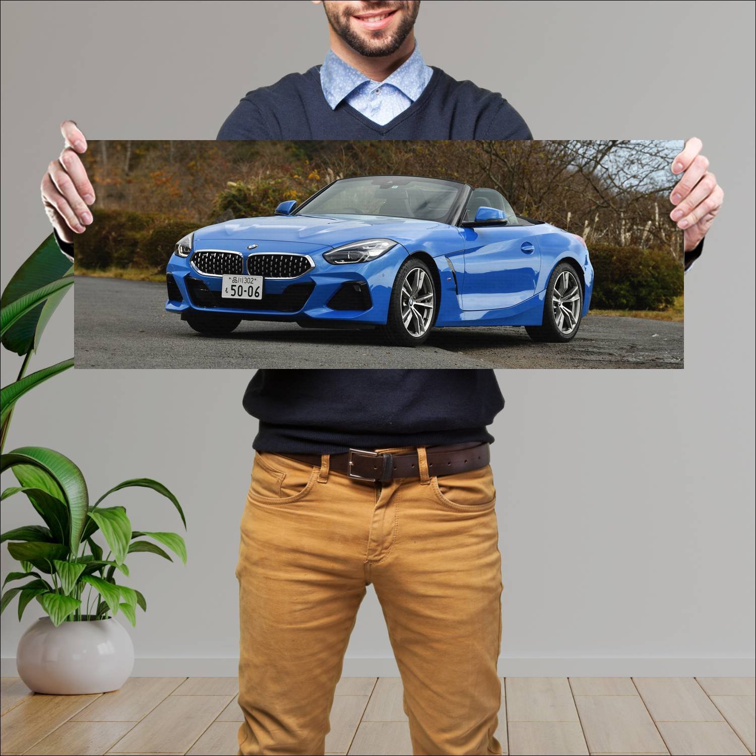 Cuadro grande 30x80cm 2019 bmw z4 m sport jp auto 847 Bmw