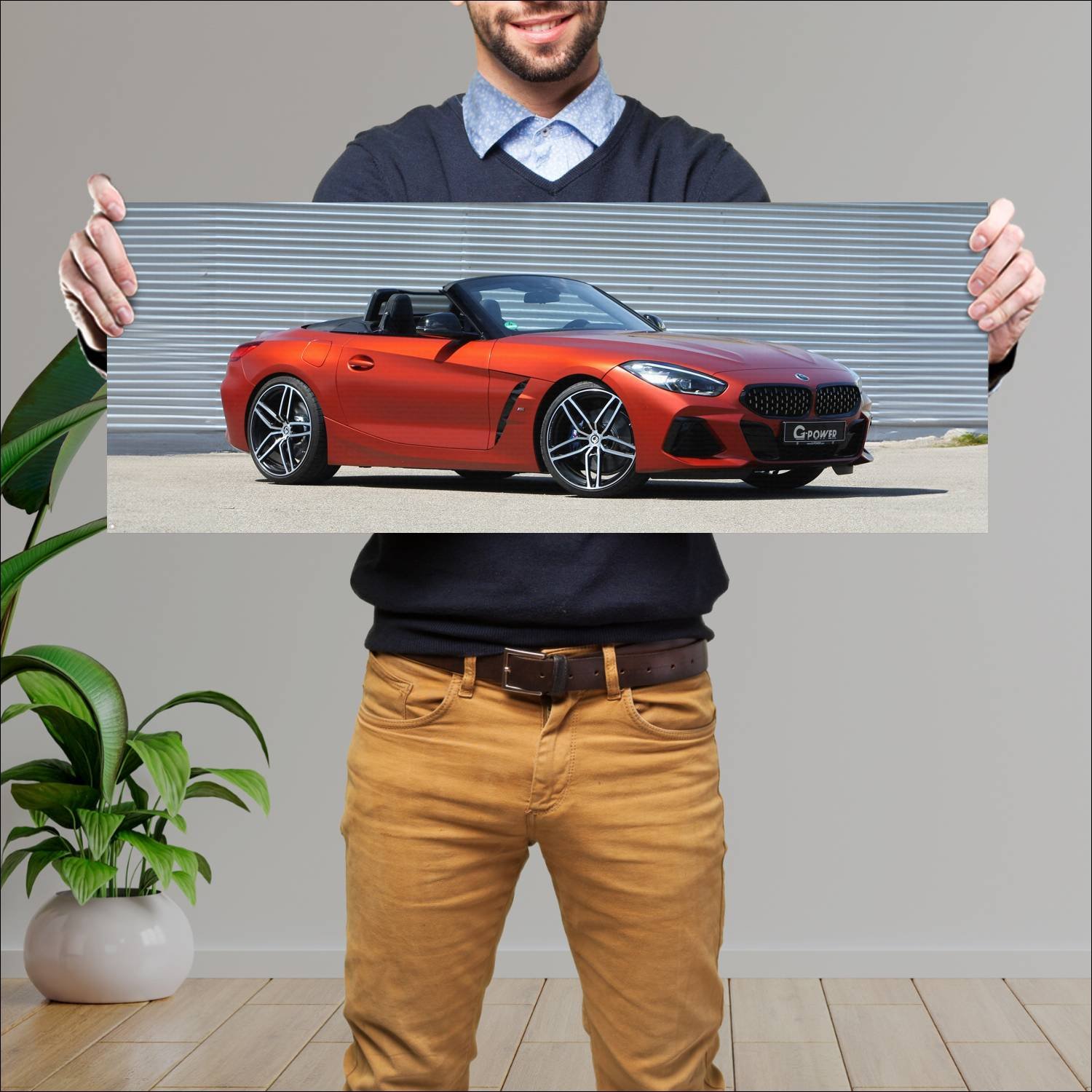 Cuadro grande 30x80cm 2019 bmw z4 m40i by g power 852 Bmw