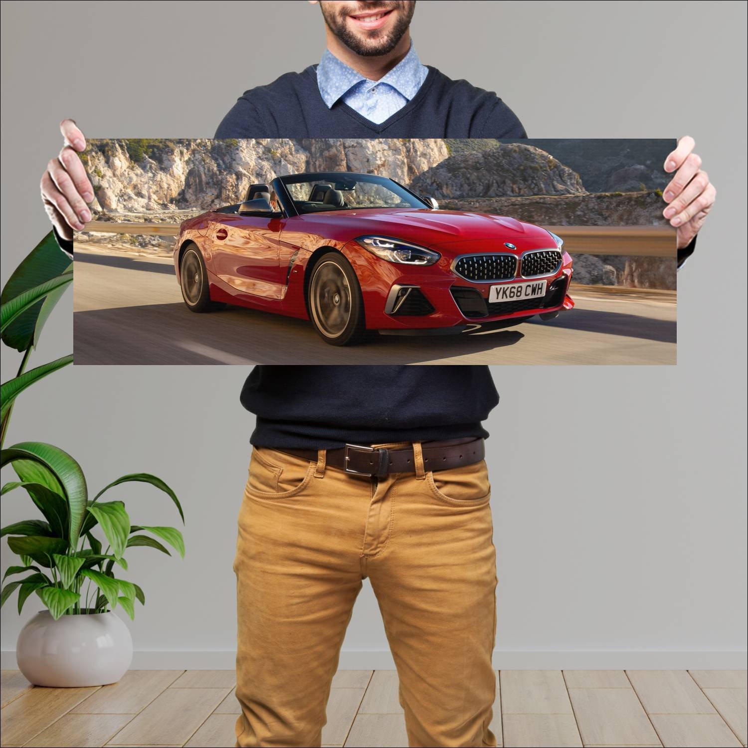 Cuadro grande 30x80cm 2019 bmw z4 m40i uk auto 853 Bmw