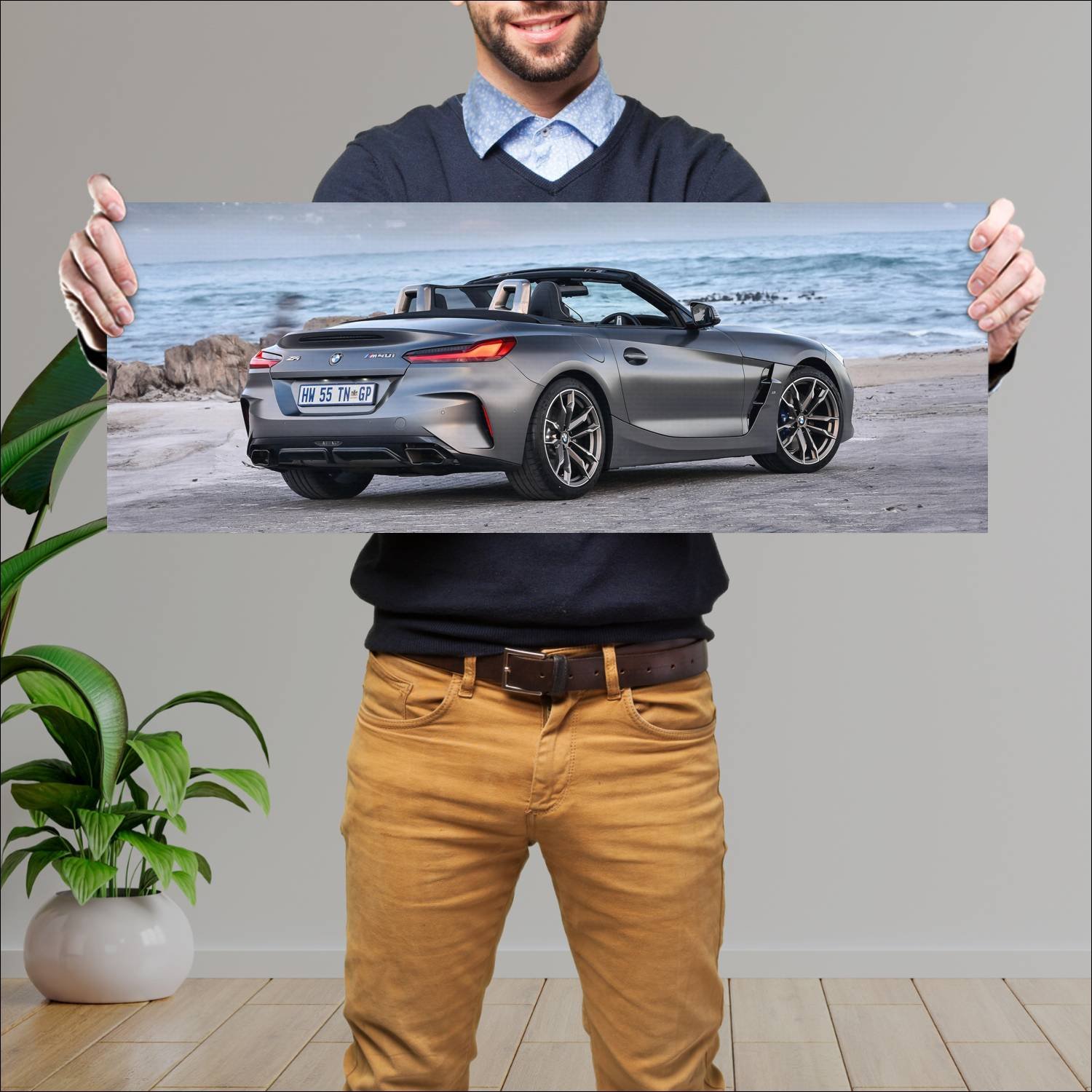 Cuadro grande 30x80cm 2019 bmw z4 m40i za auto 854 Bmw