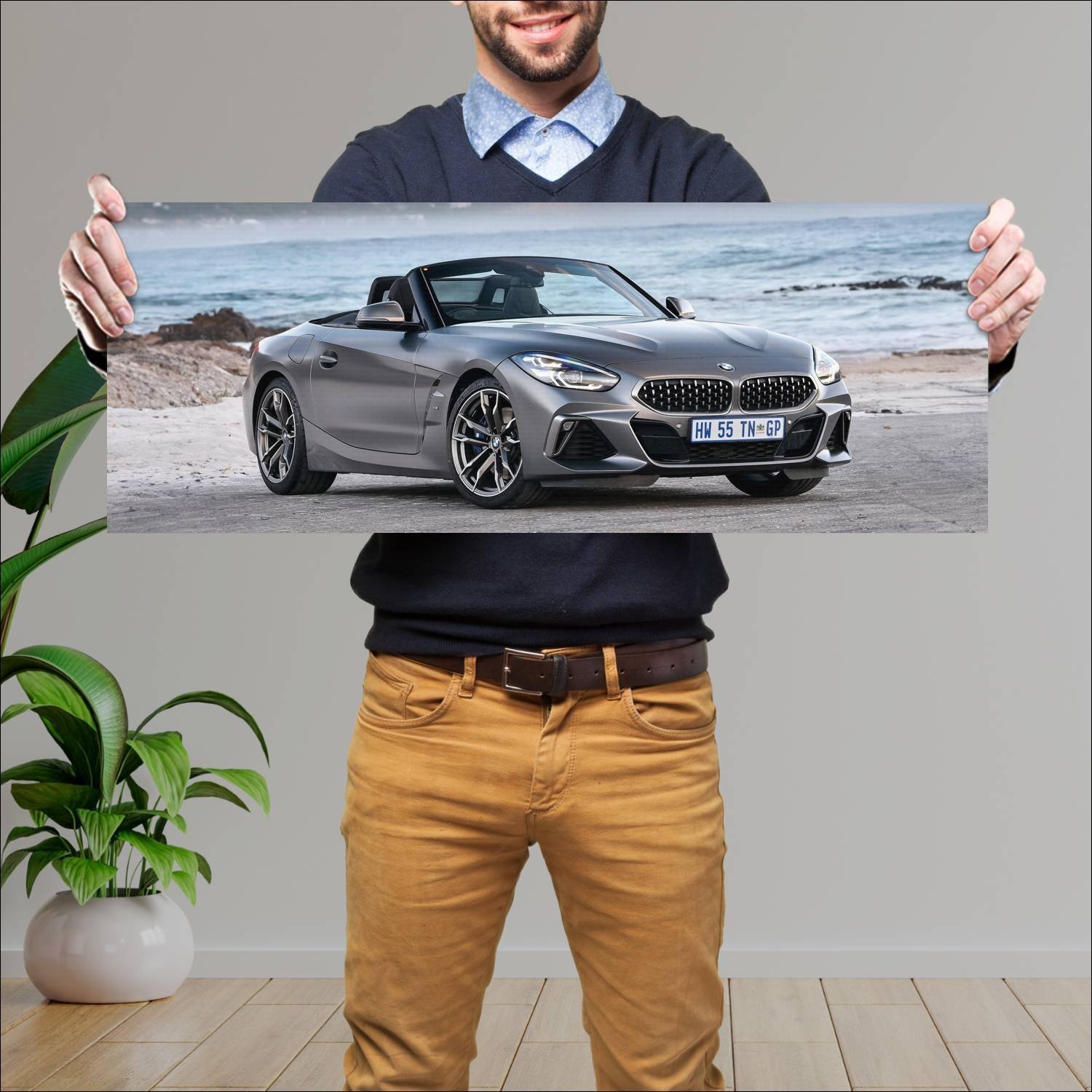 Cuadro grande 30x80cm 2019 bmw z4 m40i za auto 855 Bmw