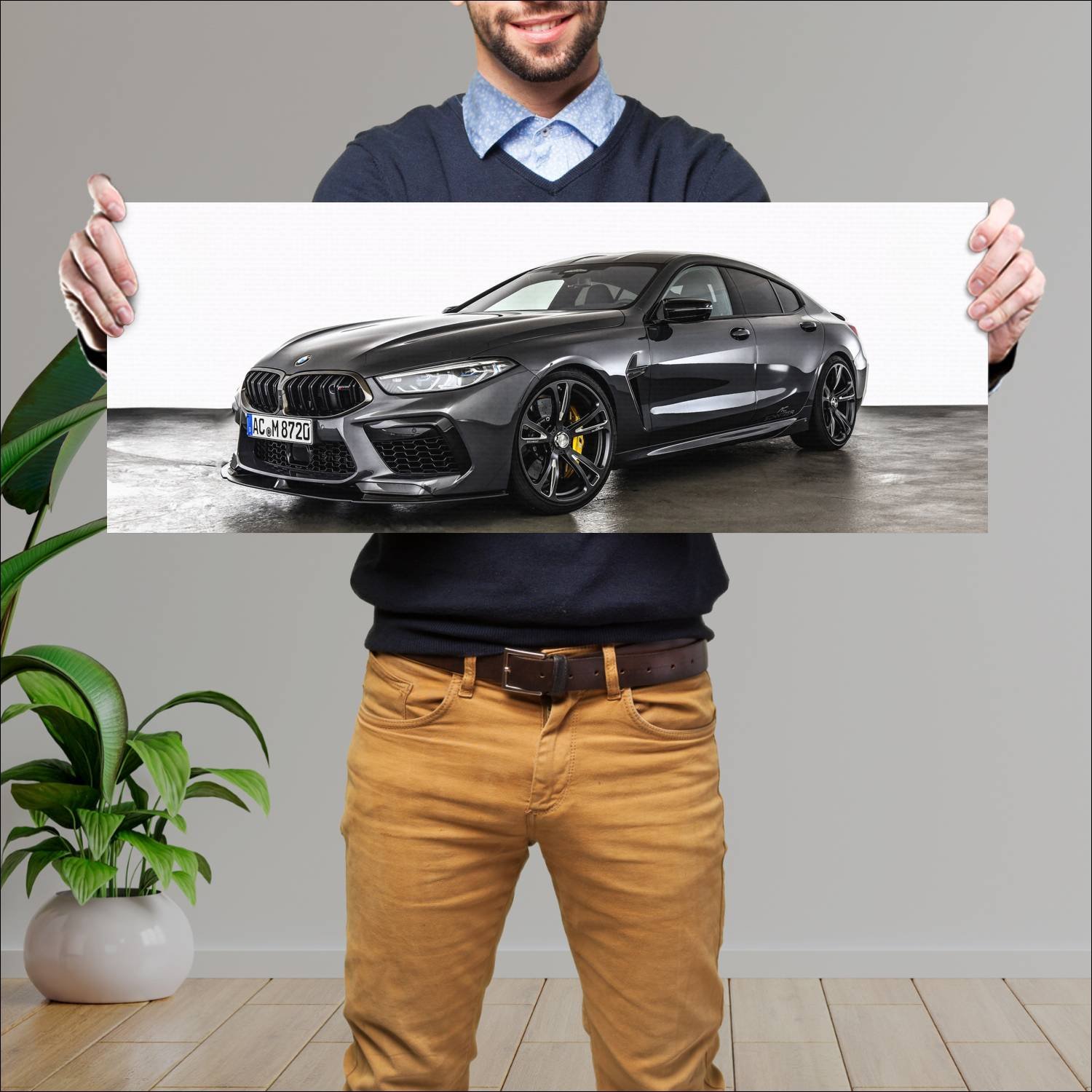 Cuadro grande 30x80cm 2020 ac schnitzer acs8 sport 860 Bmw