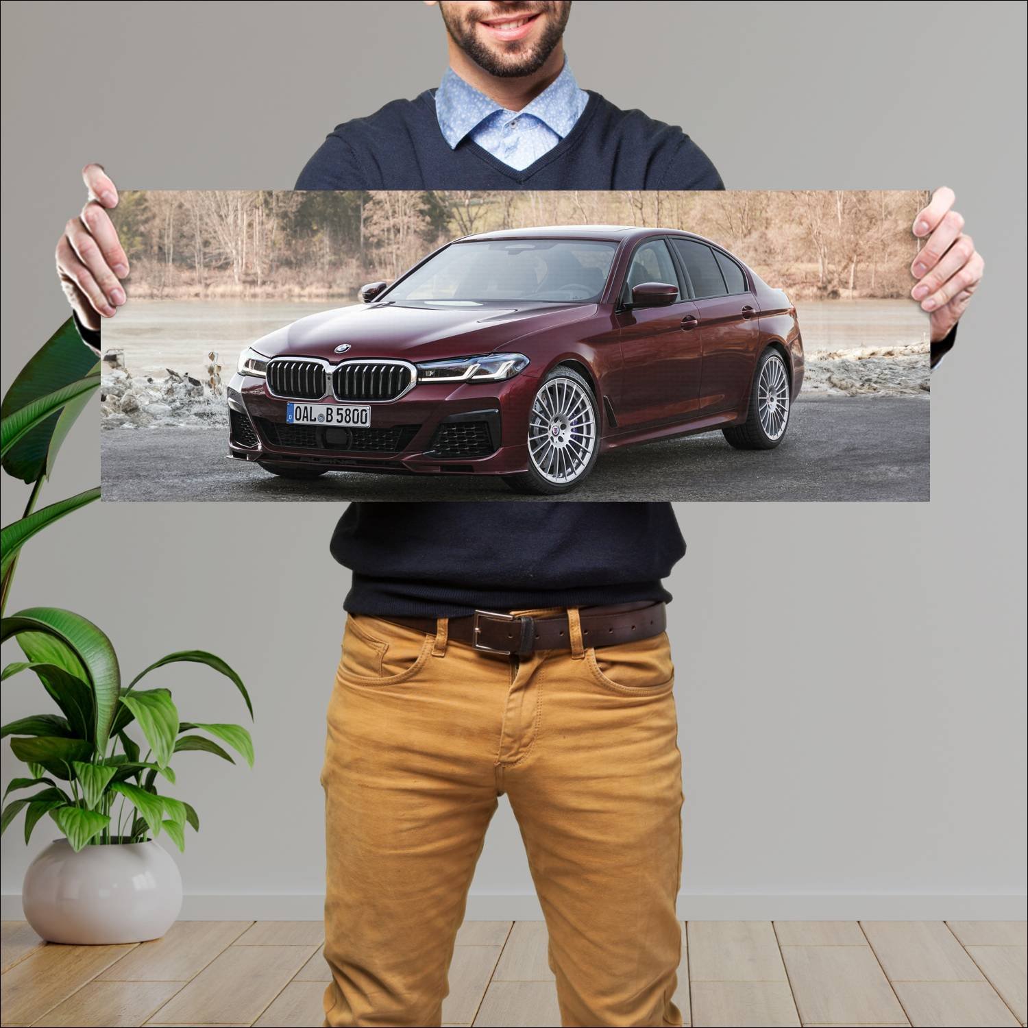 Cuadro grande 30x80cm 2020 alpina b5 auto 861 Bmw