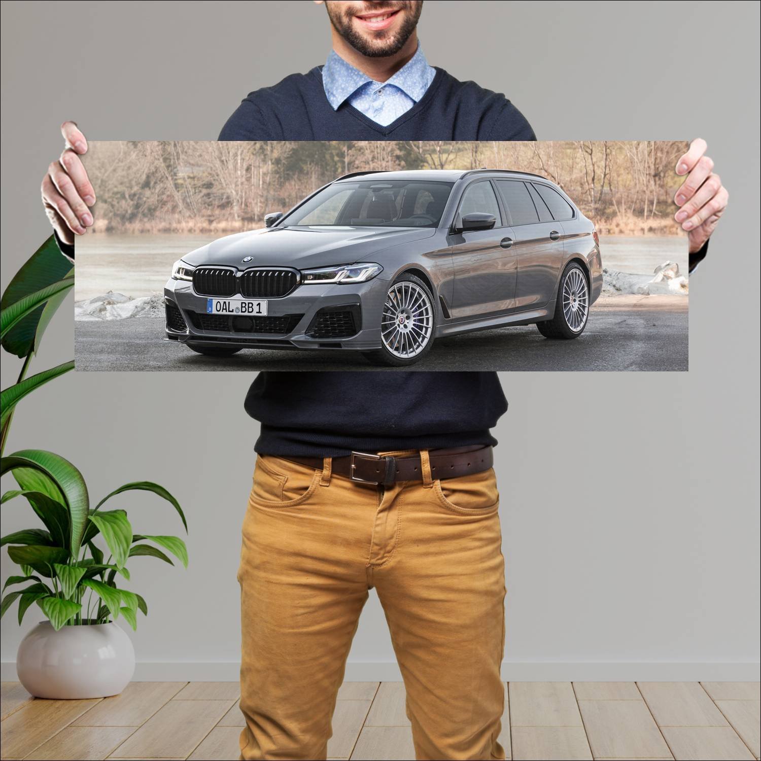 Cuadro grande 30x80cm 2020 alpina b5 touring auto 862 Bmw