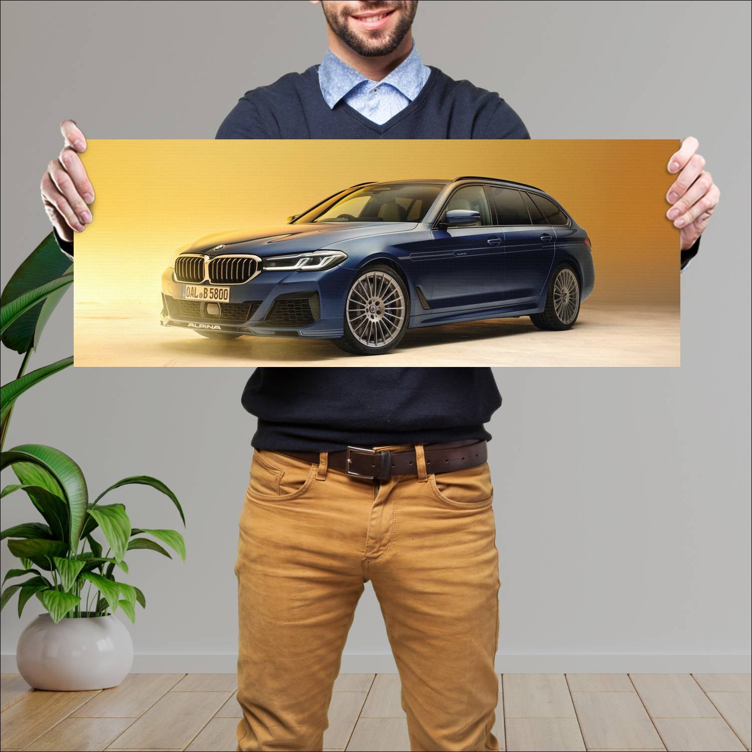 Cuadro grande 30x80cm 2020 alpina b5 touring uk 10 863 Bmw