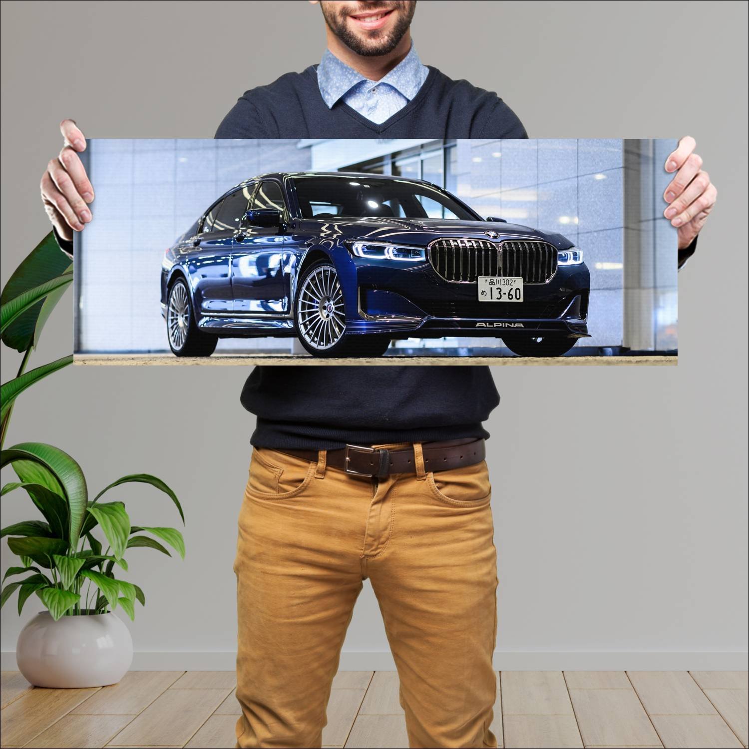 Cuadro grande 30x80cm 2020 alpina b7 jp auto 864 Bmw