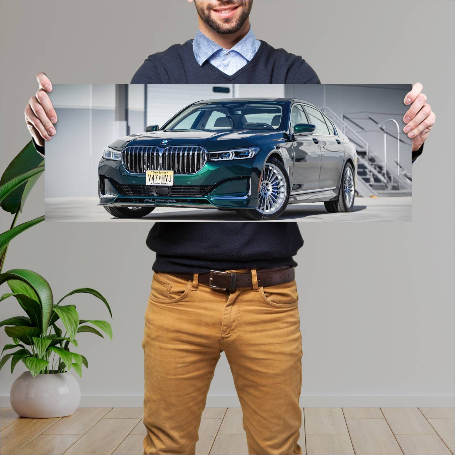 Cuadro grande 30x80cm 2020 alpina b7 us auto 865 Bmw