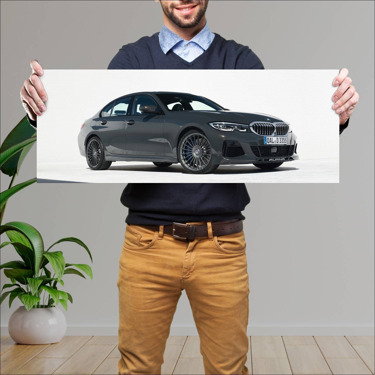 Cuadro grande 30x80cm 2020 alpina d3 s auto 866 Bmw