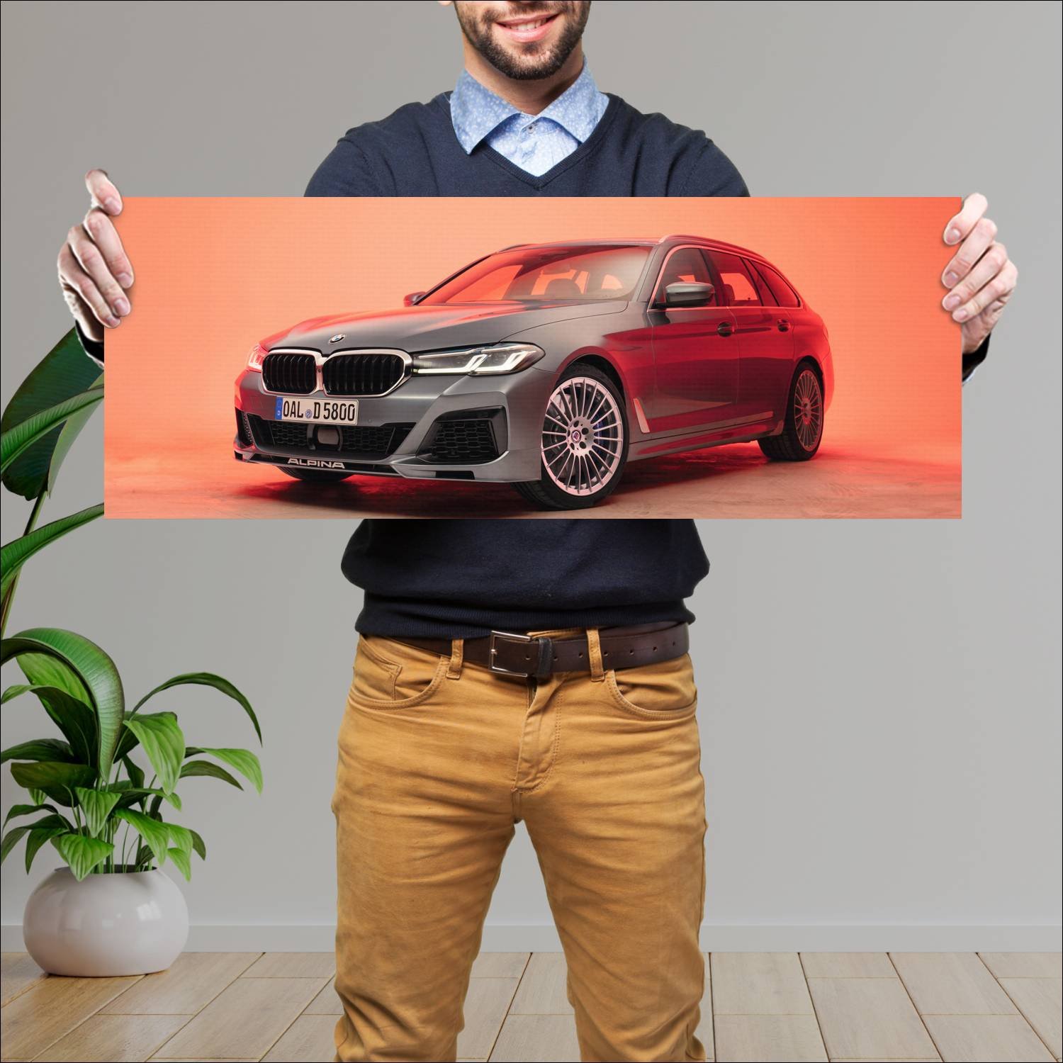 Cuadro grande 30x80cm 2020 alpina d5 s touring 109 869 Bmw