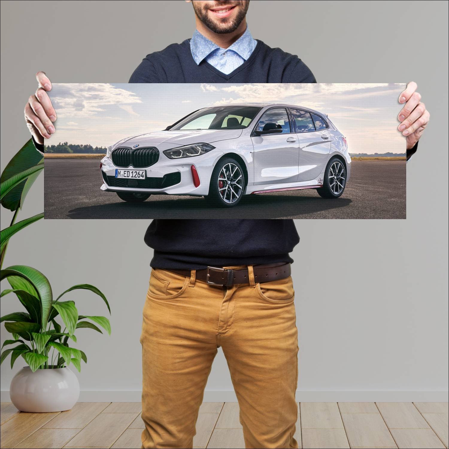 Cuadro grande 30x80cm 2020 bmw 1 series ti auto 875 Bmw
