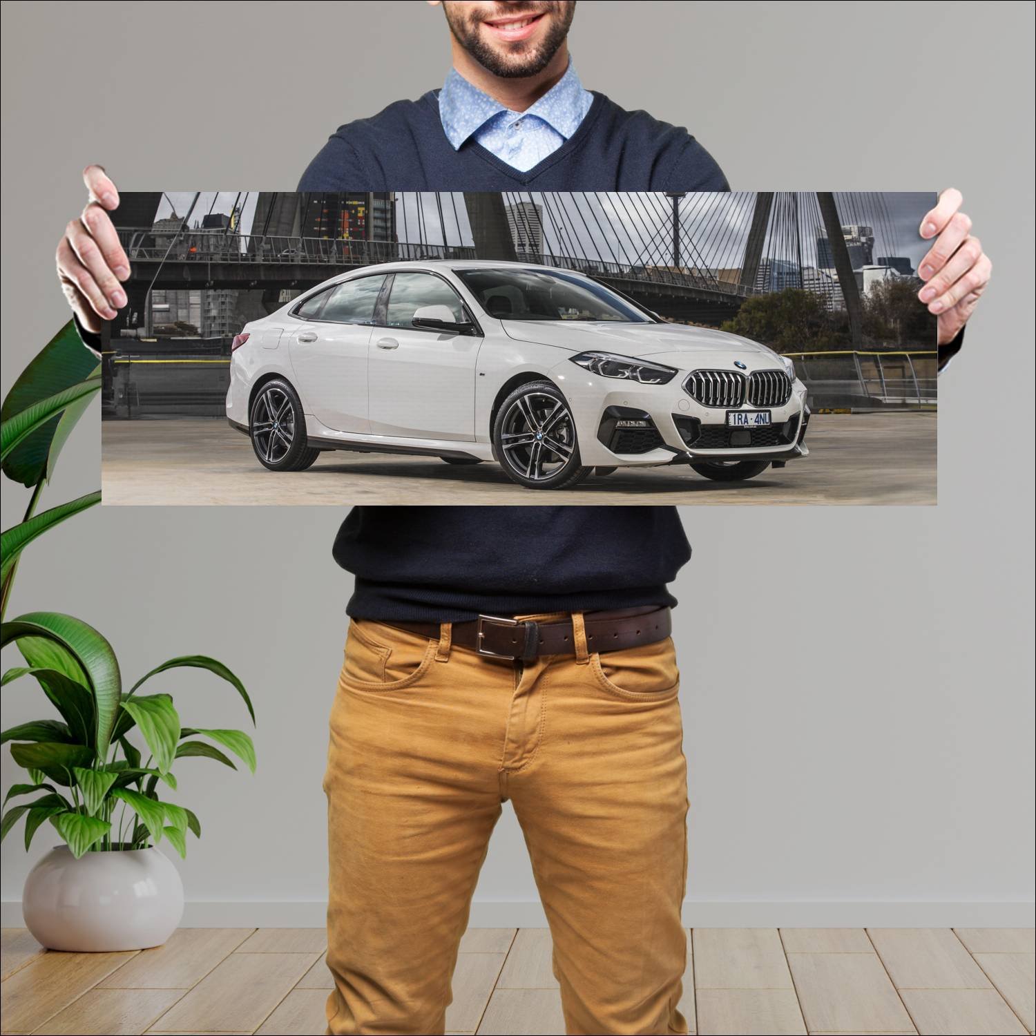 Cuadro grande 30x80cm 2020 bmw 2 series gran coupe 877 Bmw