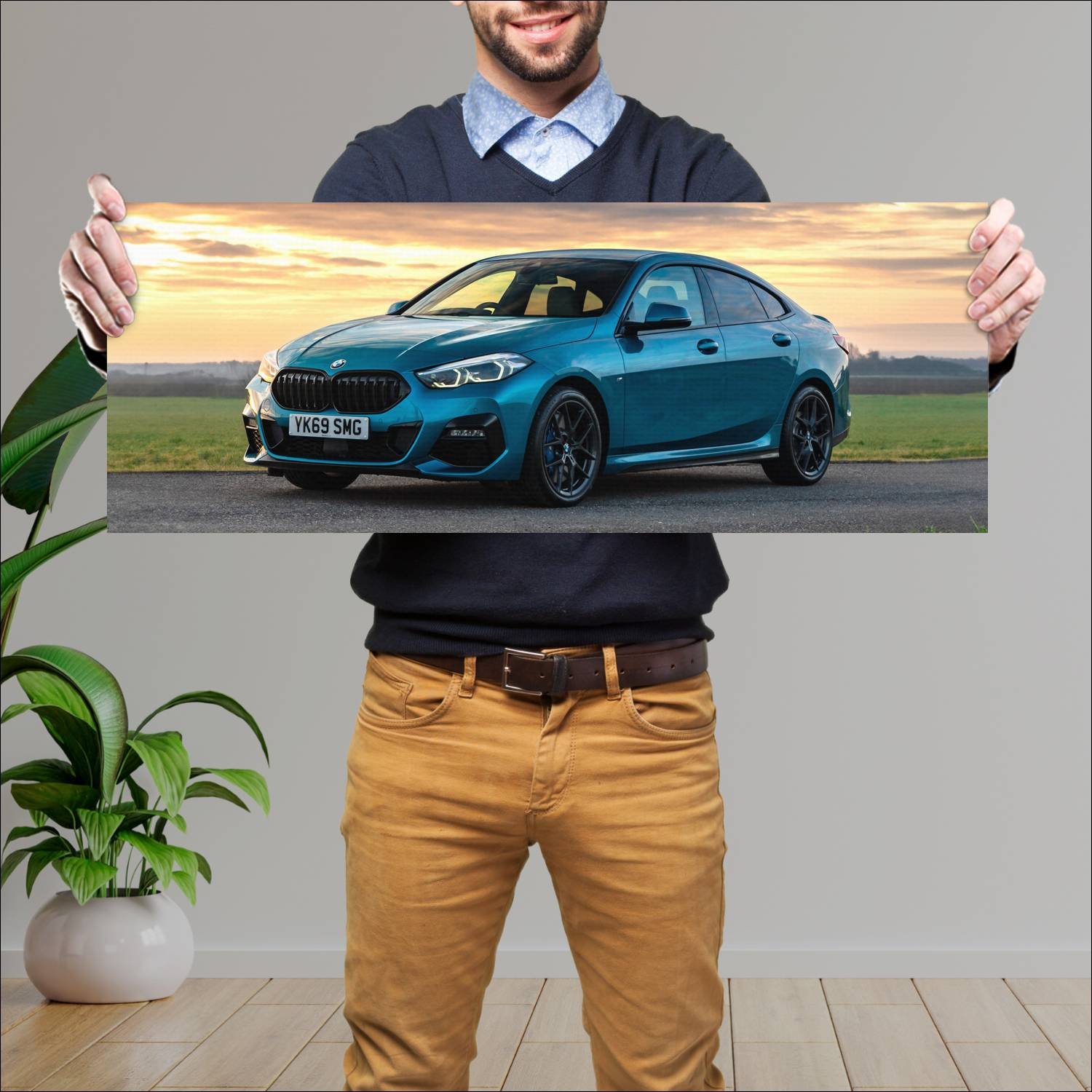 Cuadro grande 30x80cm 2020 bmw 2 series gran coupe 879 Bmw