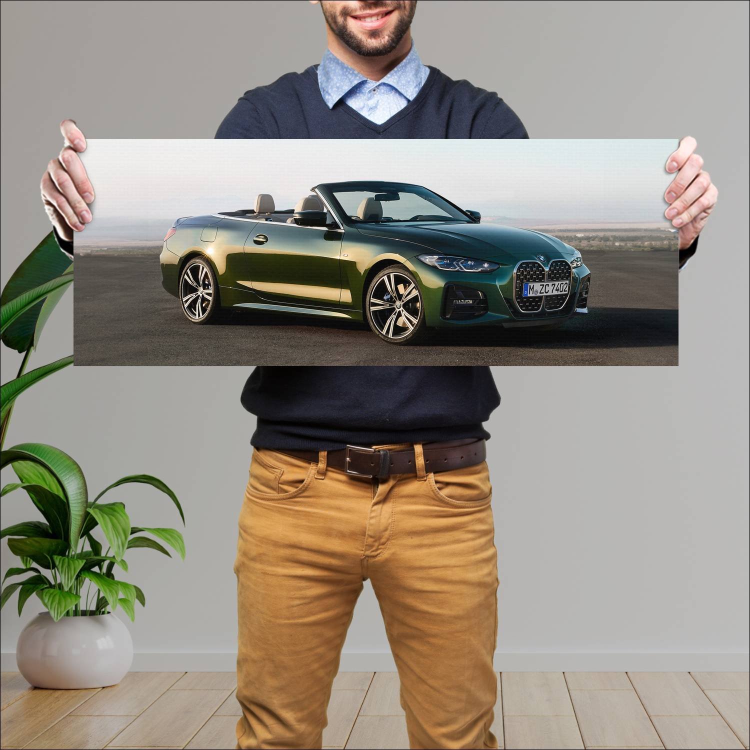 Cuadro grande 30x80cm 2020 bmw 4 series convertibl 885 Bmw