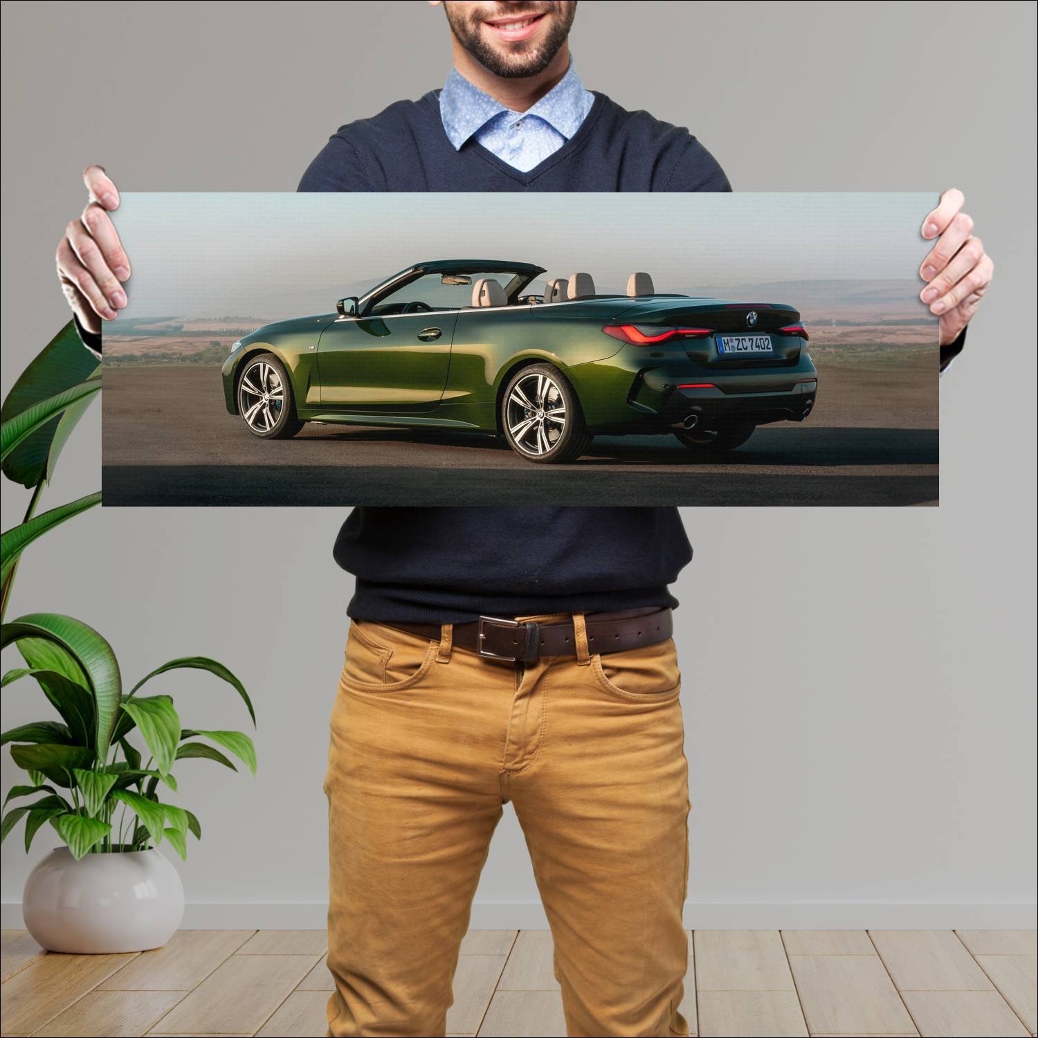 Cuadro grande 30x80cm 2020 bmw 4 series convertibl 886 Bmw