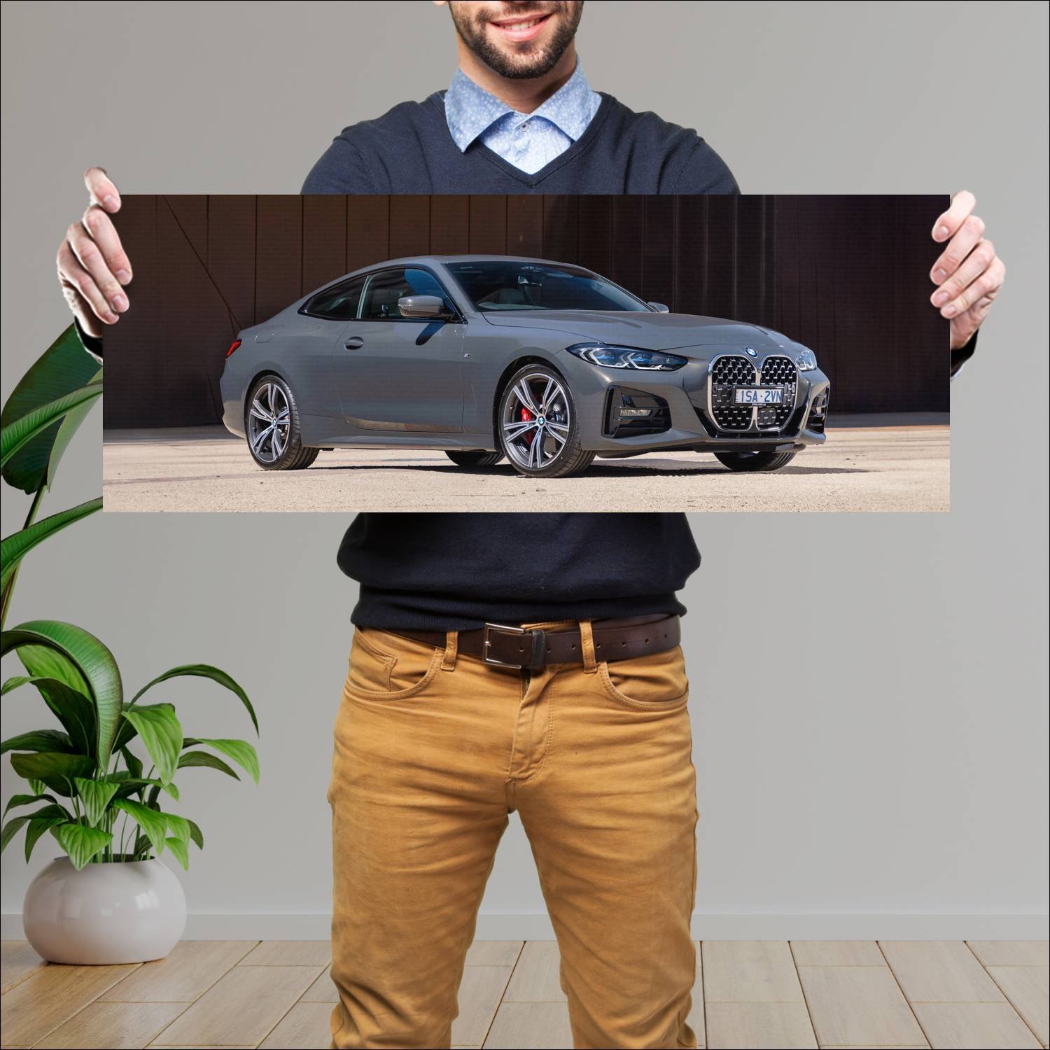 Cuadro grande 30x80cm 2020 bmw 4 series coupe m sp 890 Bmw