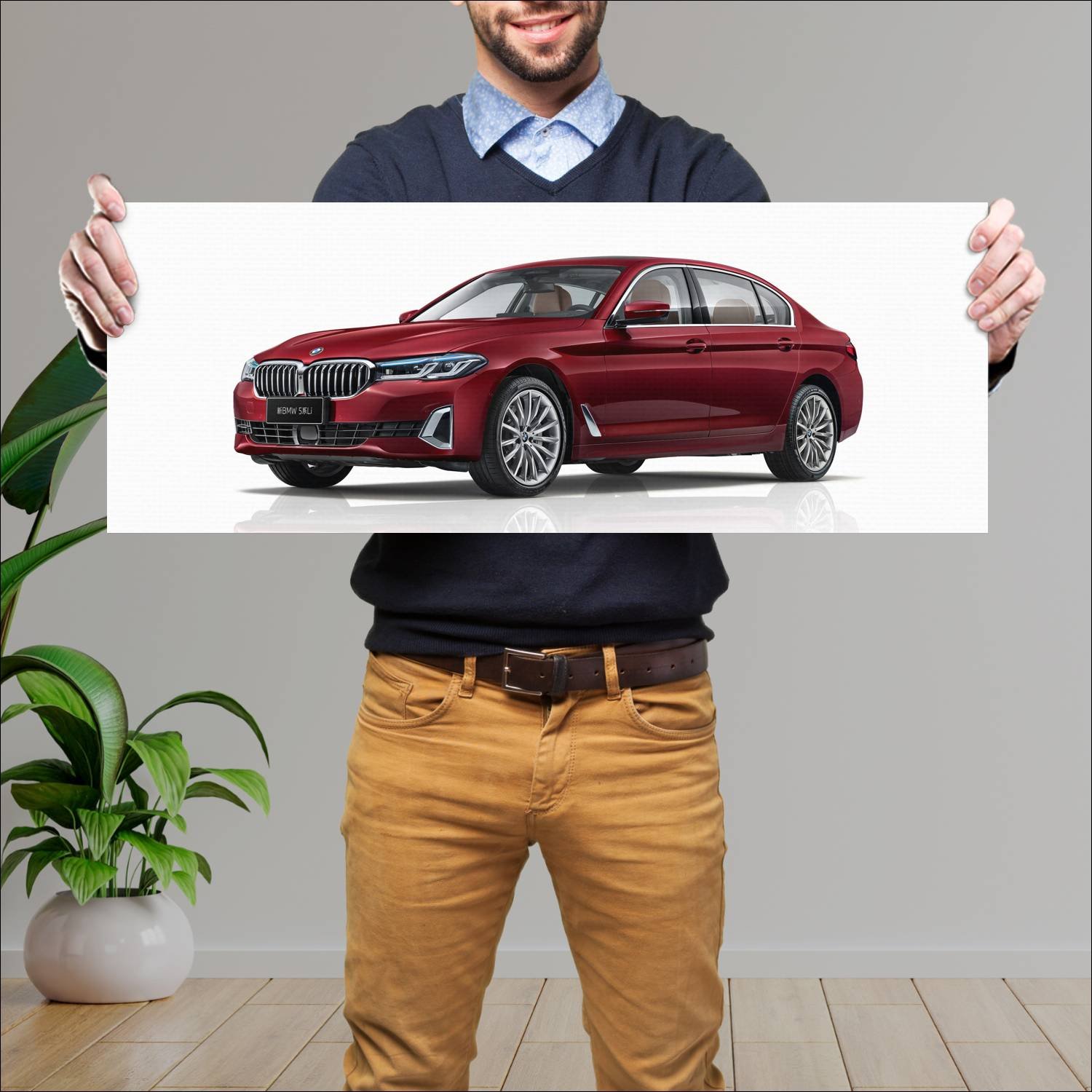 Cuadro grande 30x80cm 2020 bmw 5 series lwb cn 101 895 Bmw