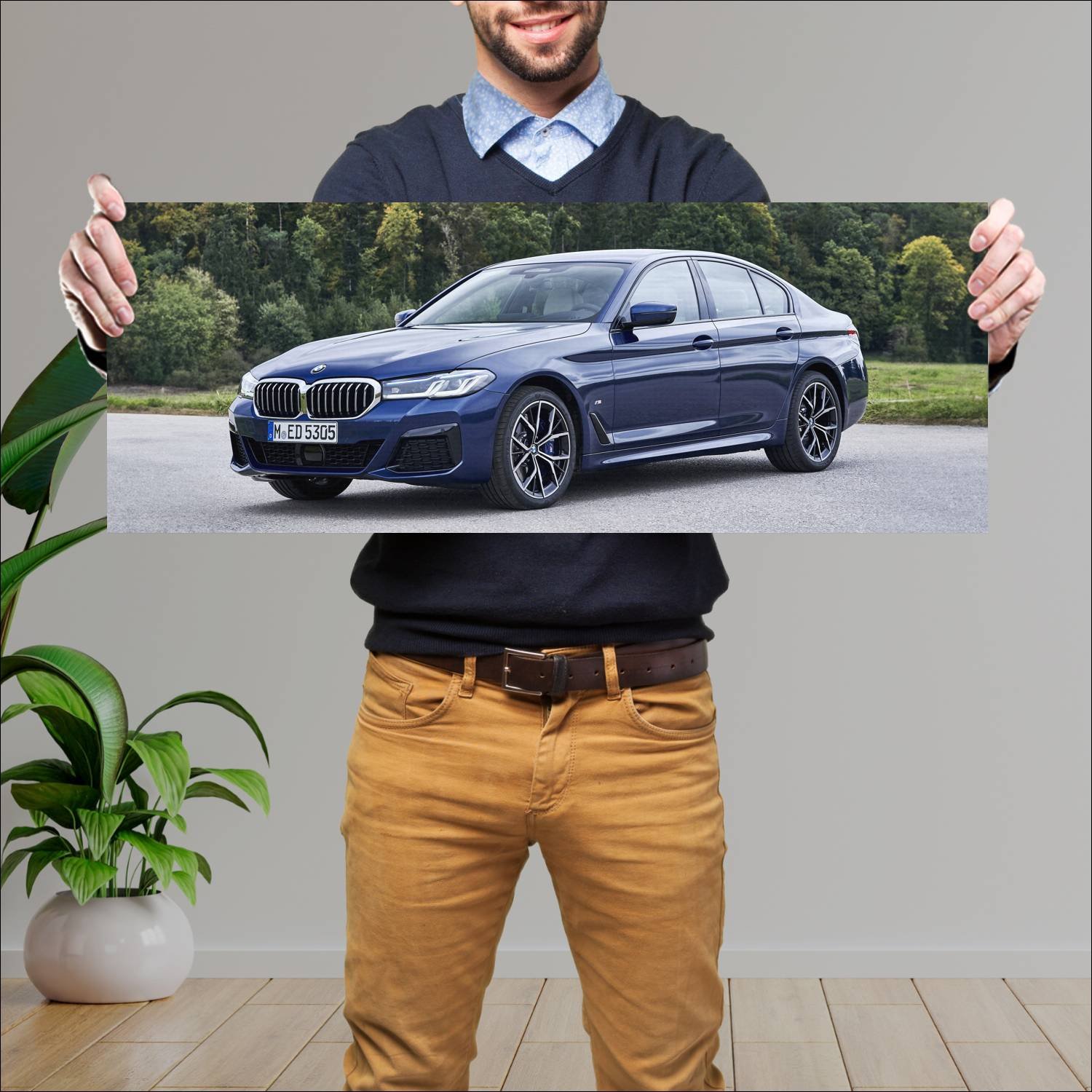 Cuadro grande 30x80cm 2020 bmw 5 series m sport 10 896 Bmw