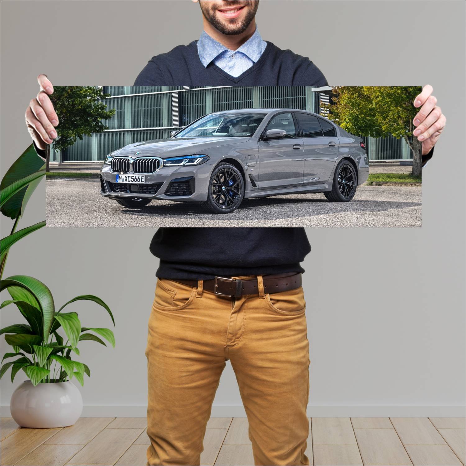 Cuadro grande 30x80cm 2020 bmw 5 series plug in hy 899 Bmw