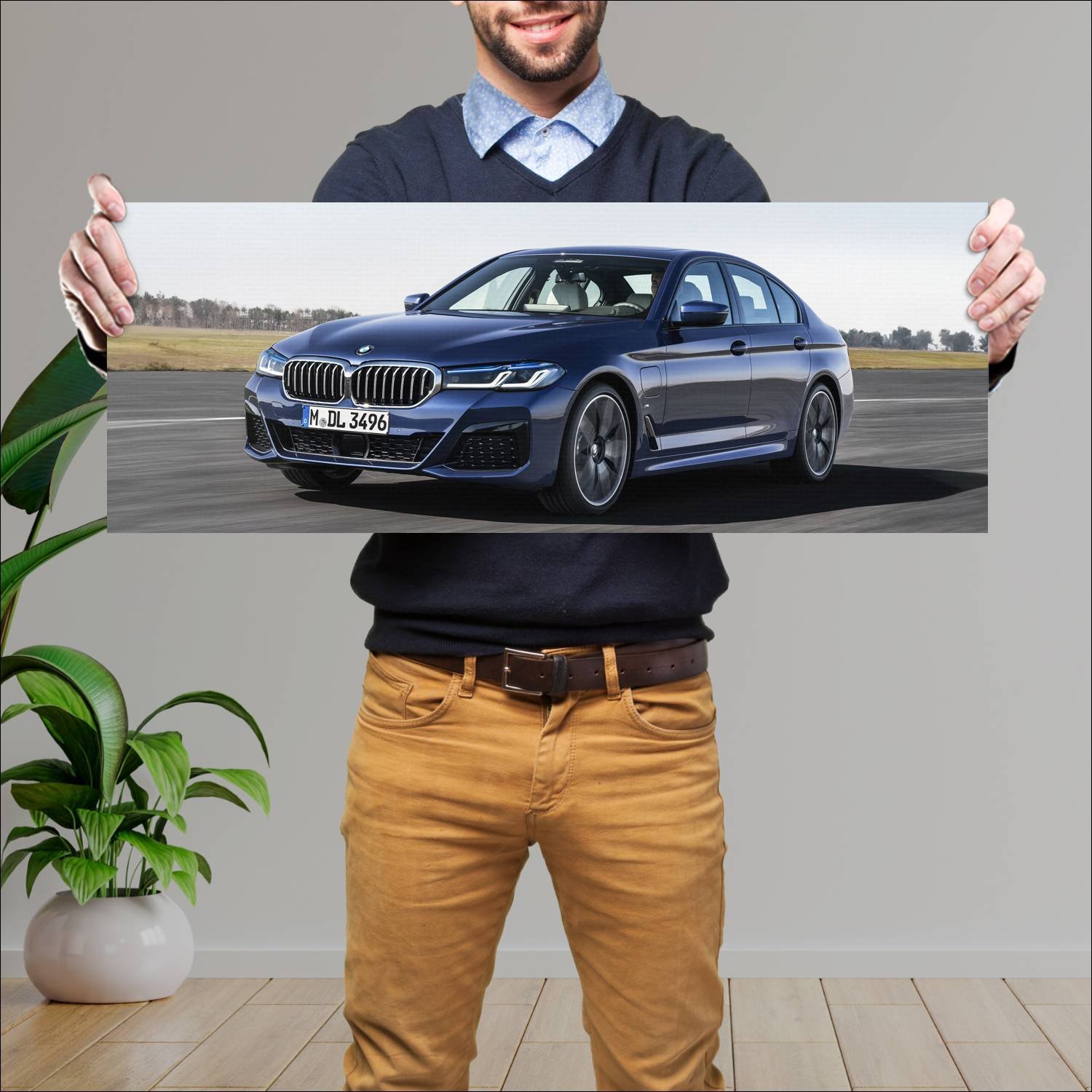 Cuadro grande 30x80cm 2020 bmw 5 series plug in hy 900 Bmw