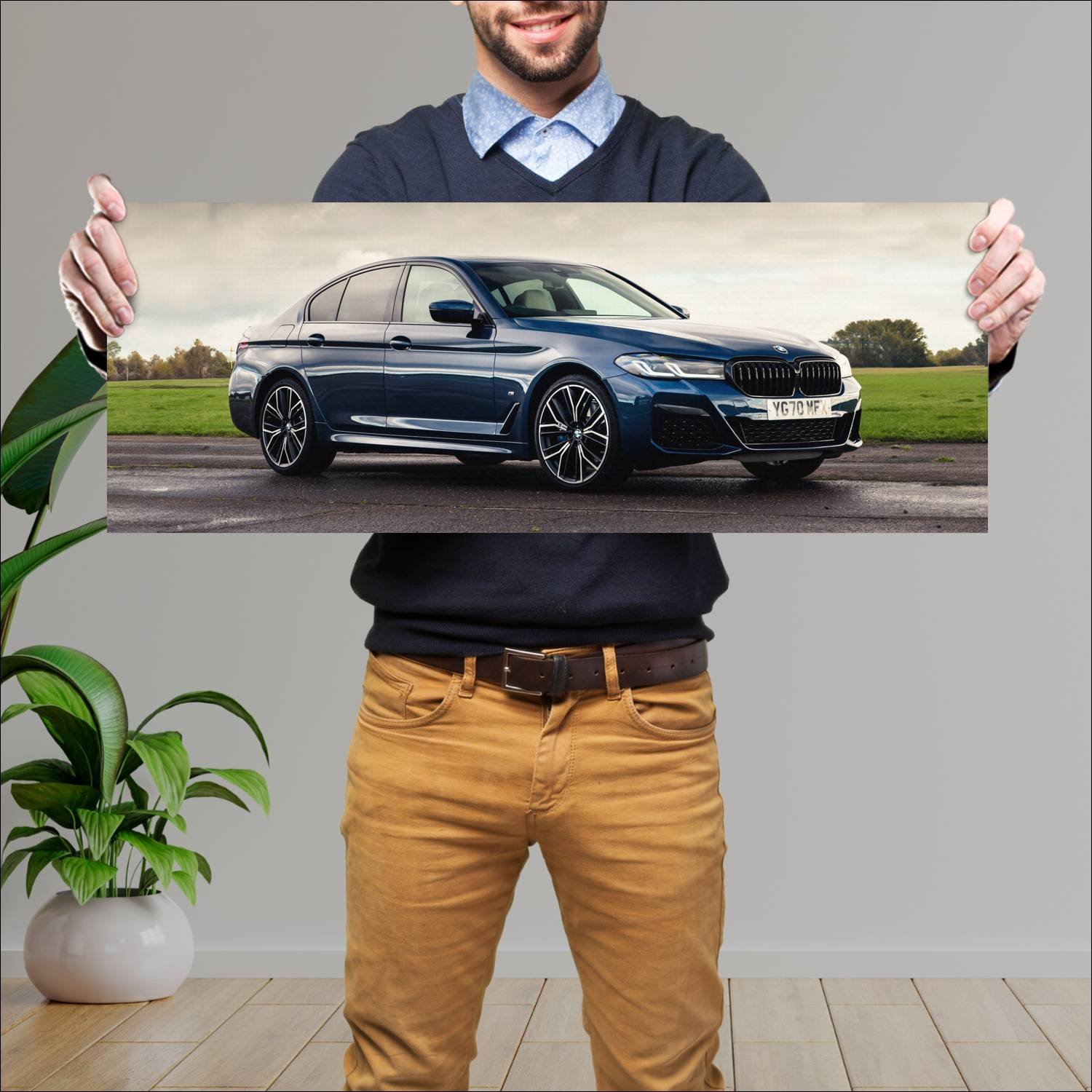 Cuadro grande 30x80cm 2020 bmw 5 series plug in hy 902 Bmw