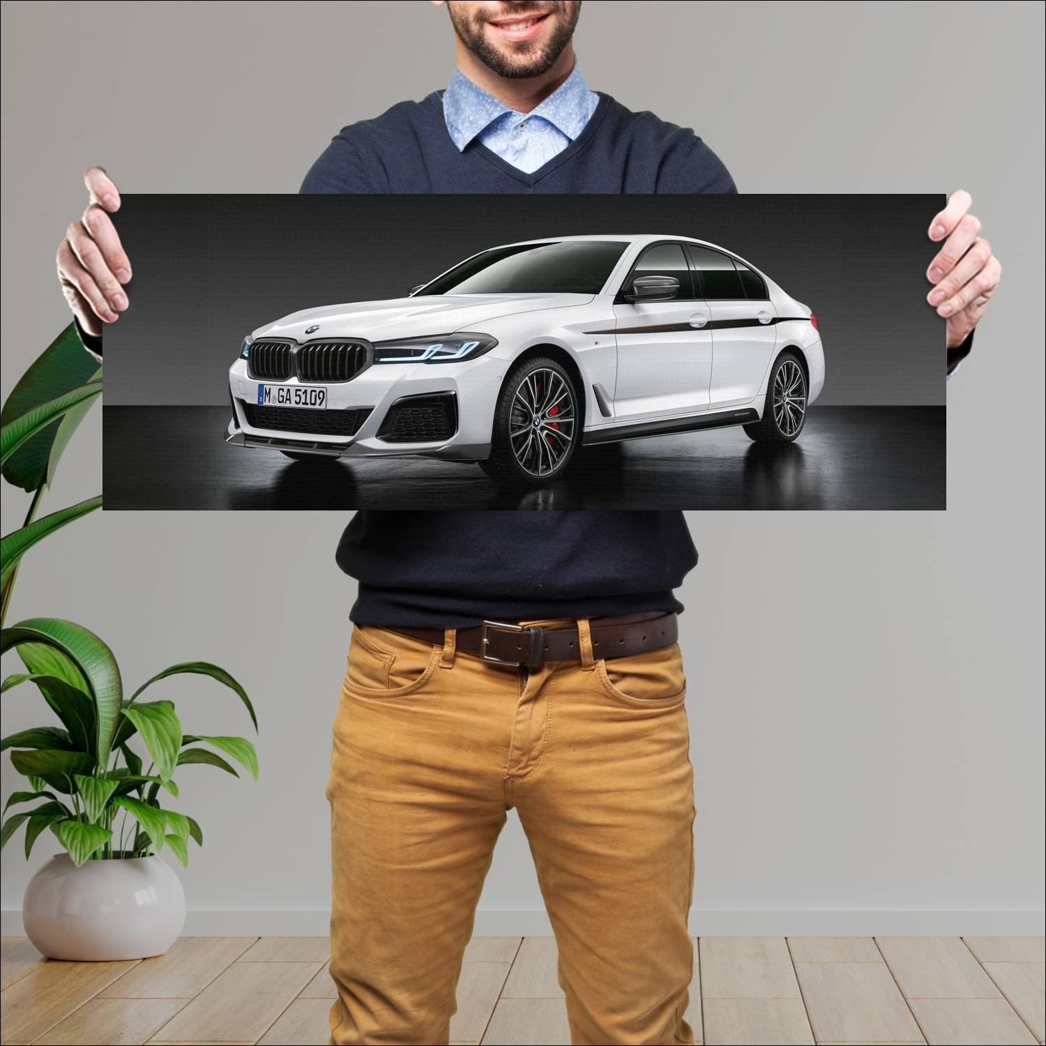 Cuadro grande 30x80cm 2020 bmw 5 series with m per 906 Bmw