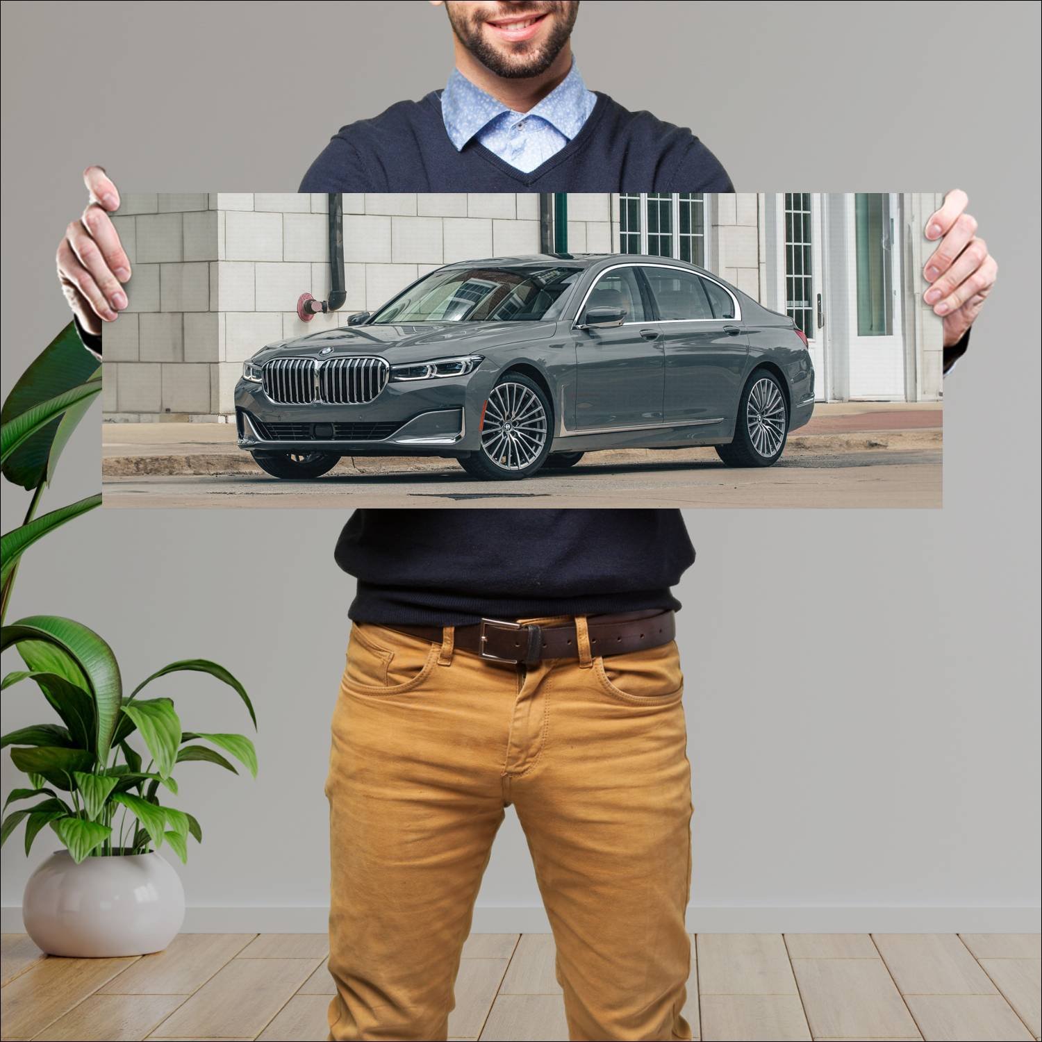 Cuadro grande 30x80cm 2020 bmw 7 series lwb us 946 910 Bmw