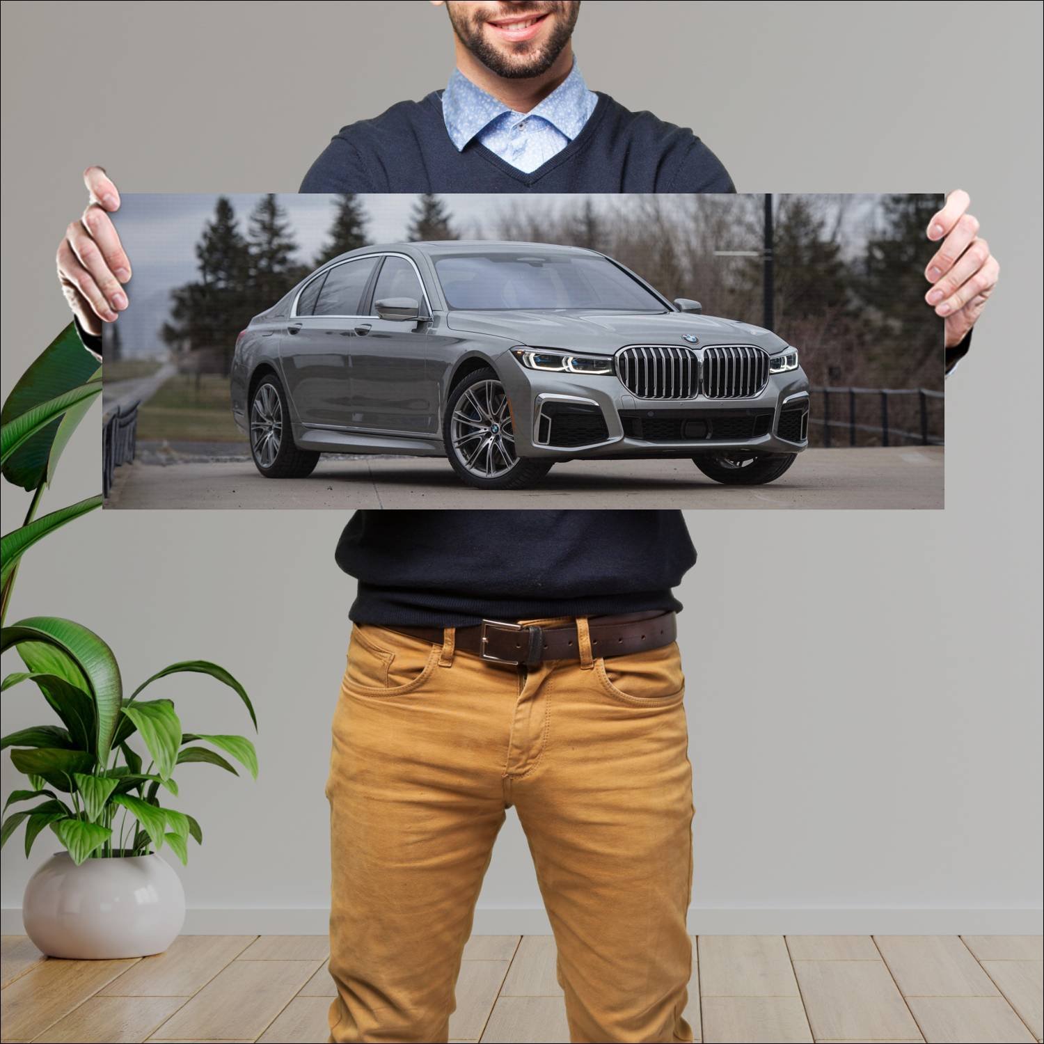 Cuadro grande 30x80cm 2020 bmw 7 series m sport lw 911 Bmw