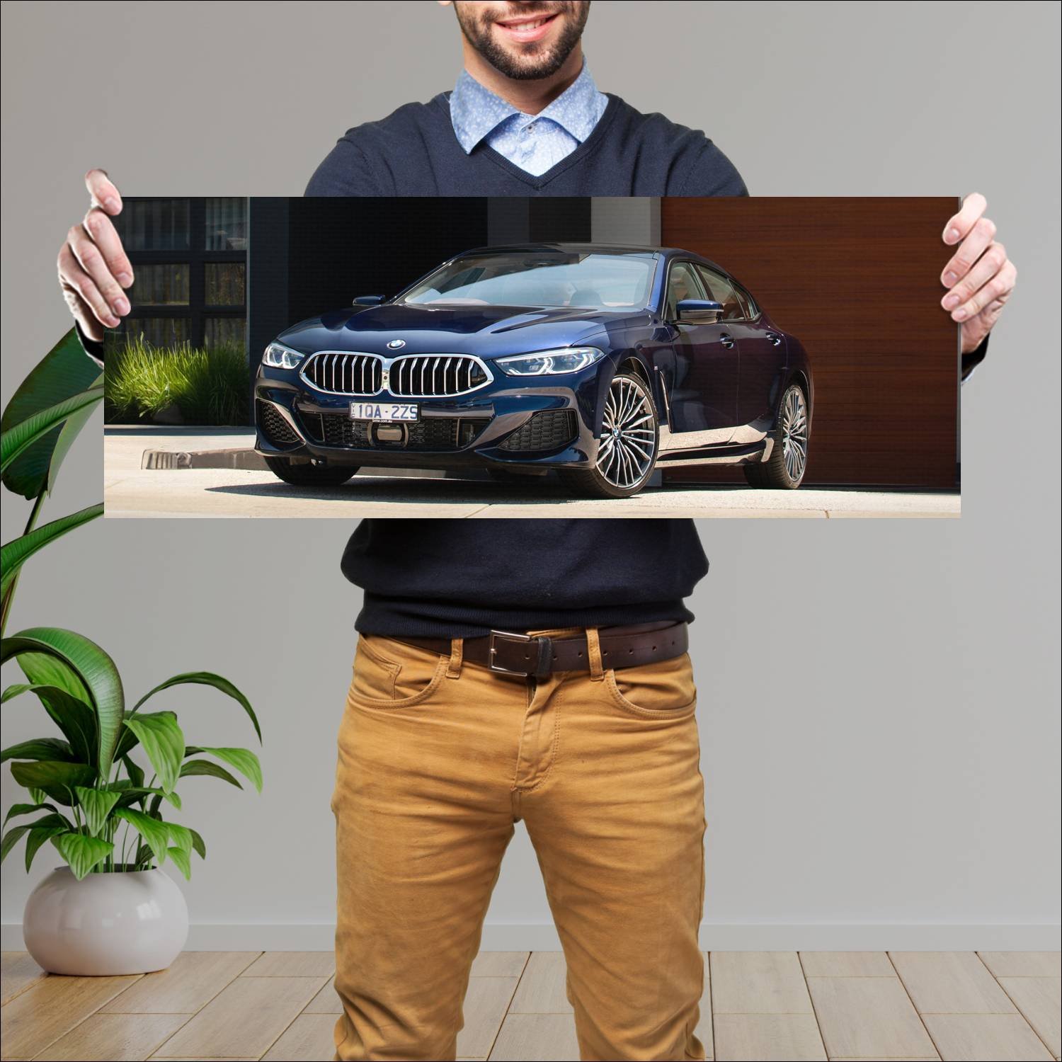 Cuadro grande 30x80cm 2020 bmw 8 series gran coupe 912 Bmw