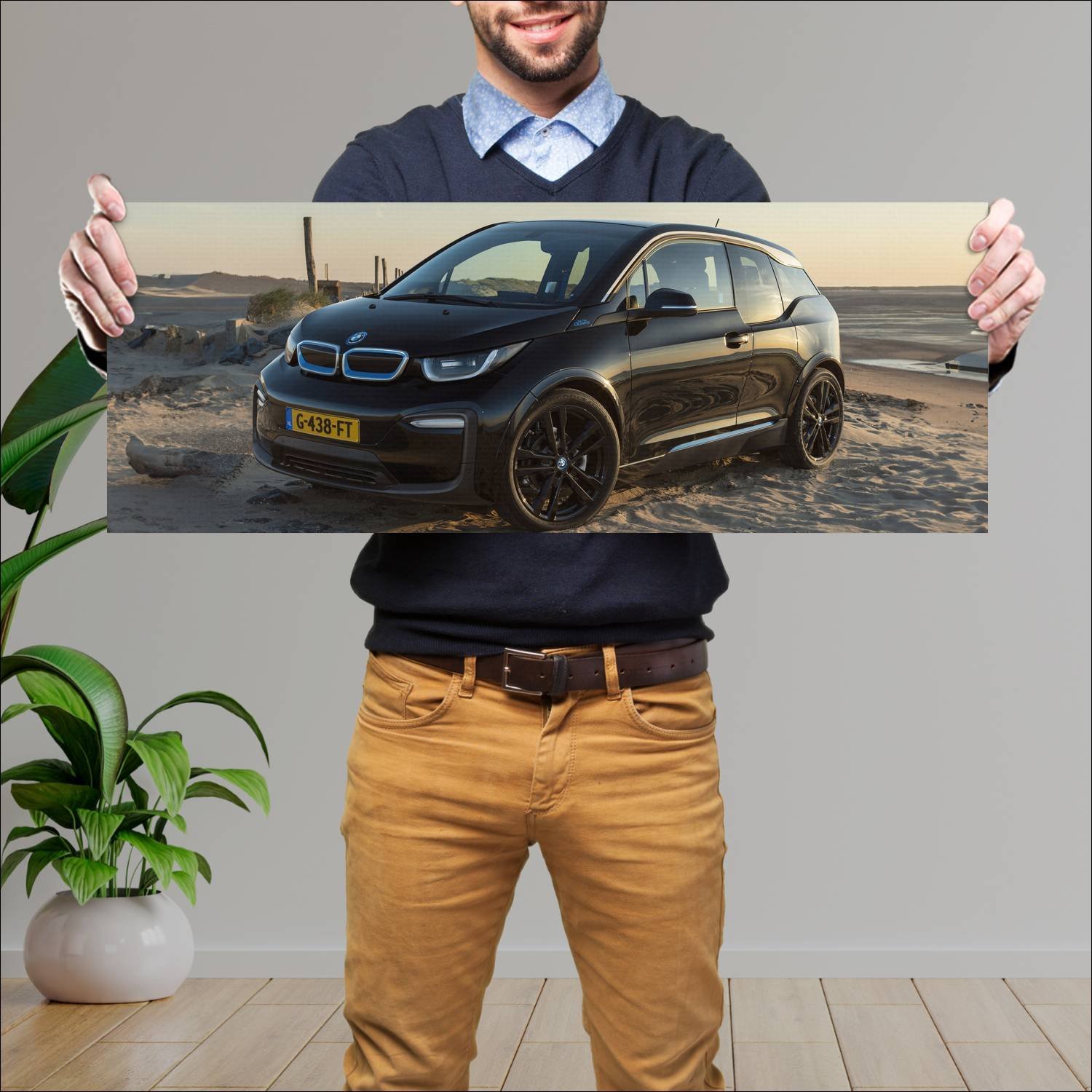 Cuadro grande 30x80cm 2020 bmw i3 for the oceans e 915 Bmw