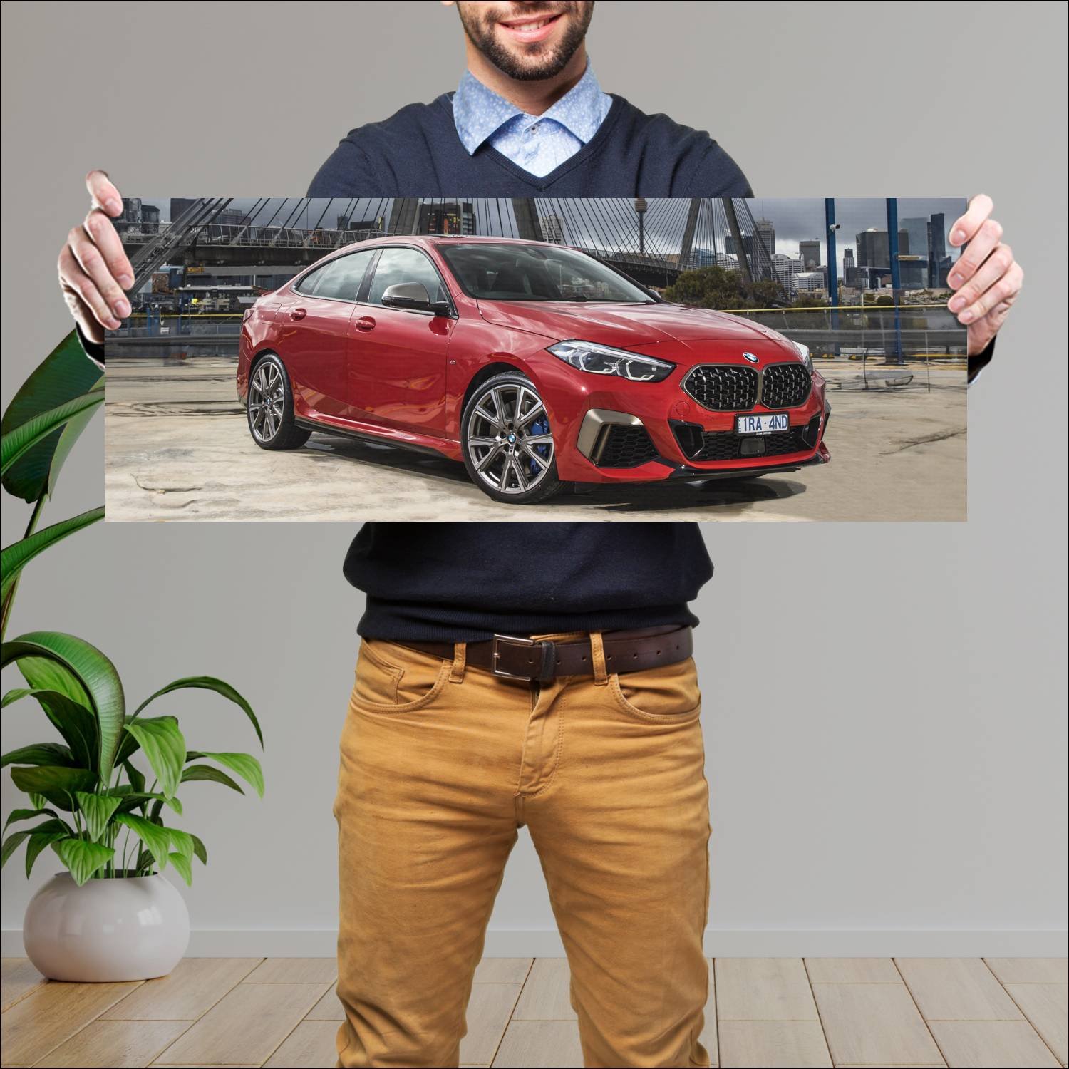 Cuadro grande 30x80cm 2020 bmw m235i gran coupe au 924 Bmw