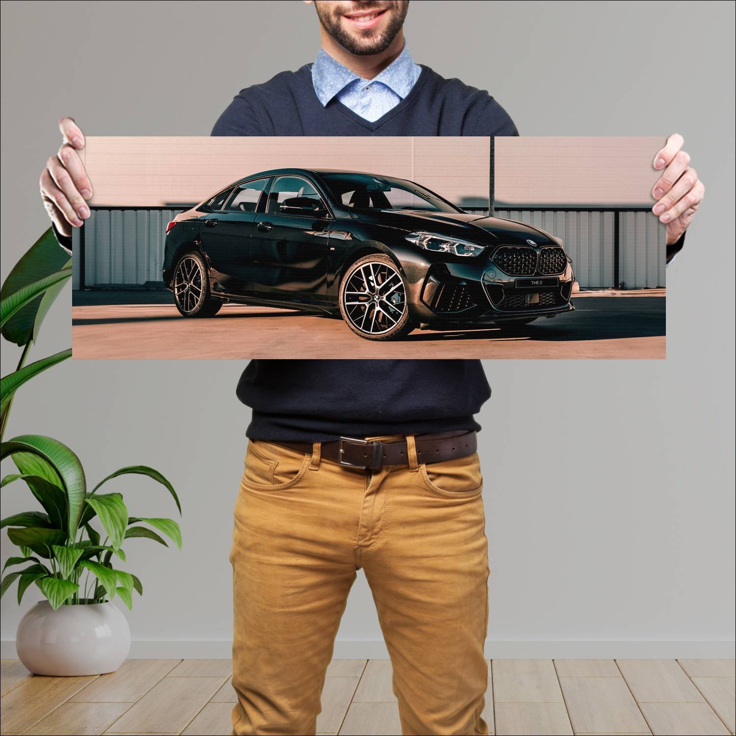 Cuadro grande 30x80cm 2020 bmw m235i gran coupe bl 925 Bmw