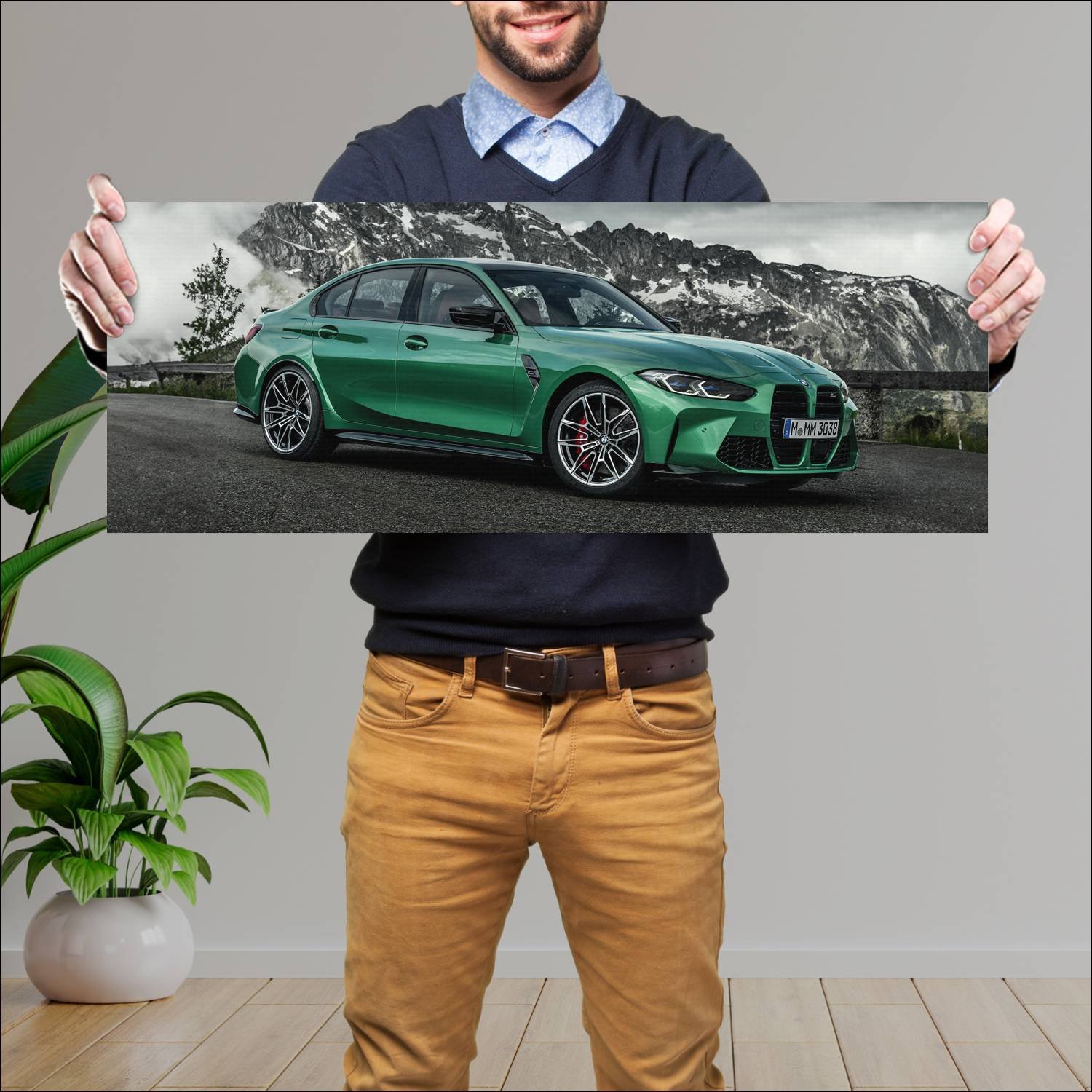 Cuadro grande 30x80cm 2020 bmw m3 sedan competitio 930 Bmw