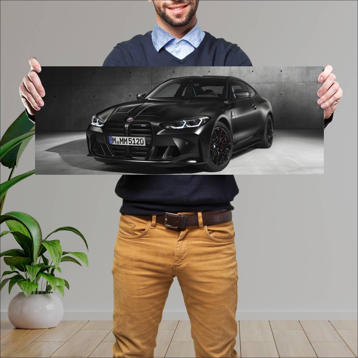 Cuadro grande 30x80cm 2020 bmw m4 coupe competitio 938 Bmw