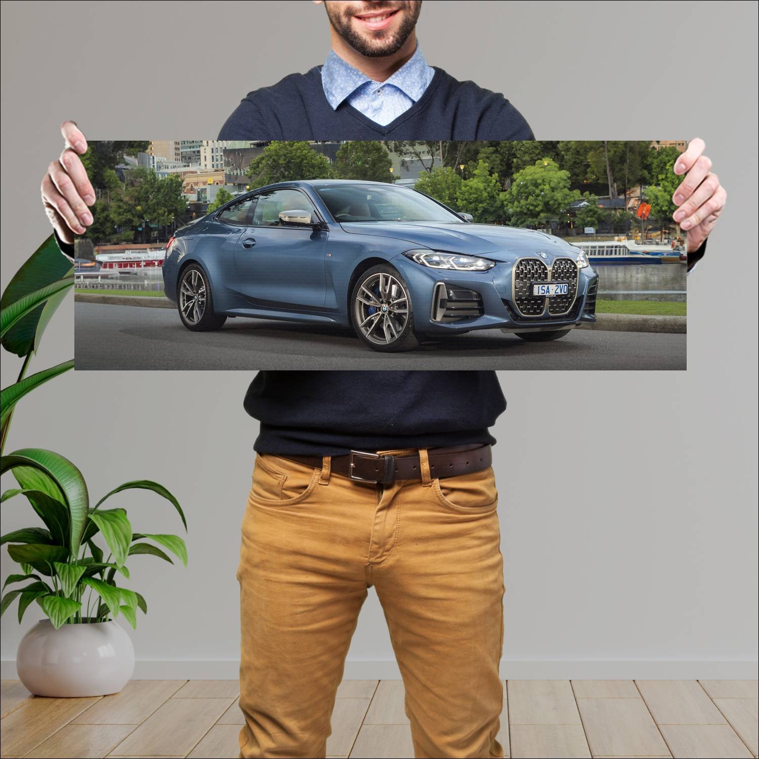 Cuadro grande 30x80cm 2020 bmw m440i coupe au Bmw