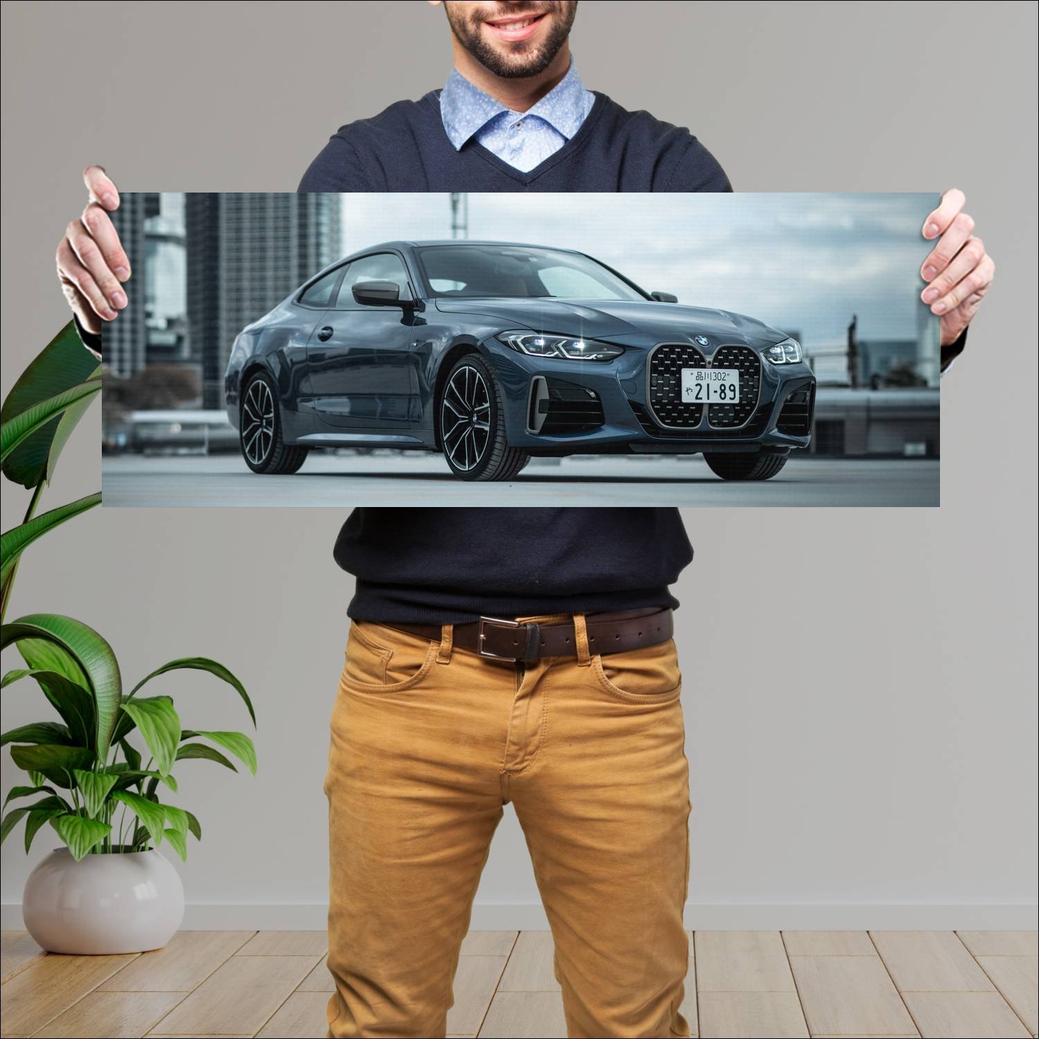 Cuadro grande 30x80cm 2020 bmw m440i coupe jp Bmw