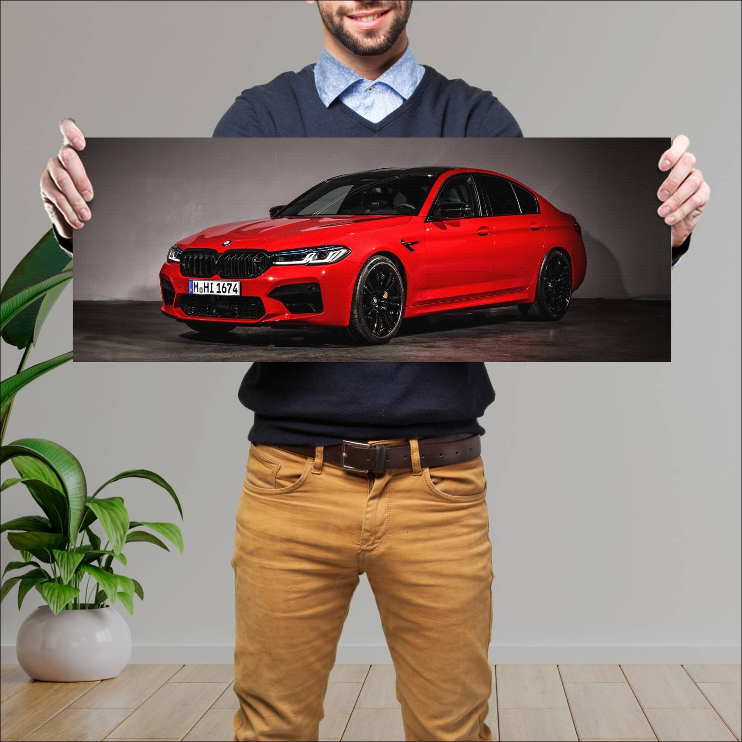 Cuadro grande 30x80cm 2020 bmw m5 competition Bmw