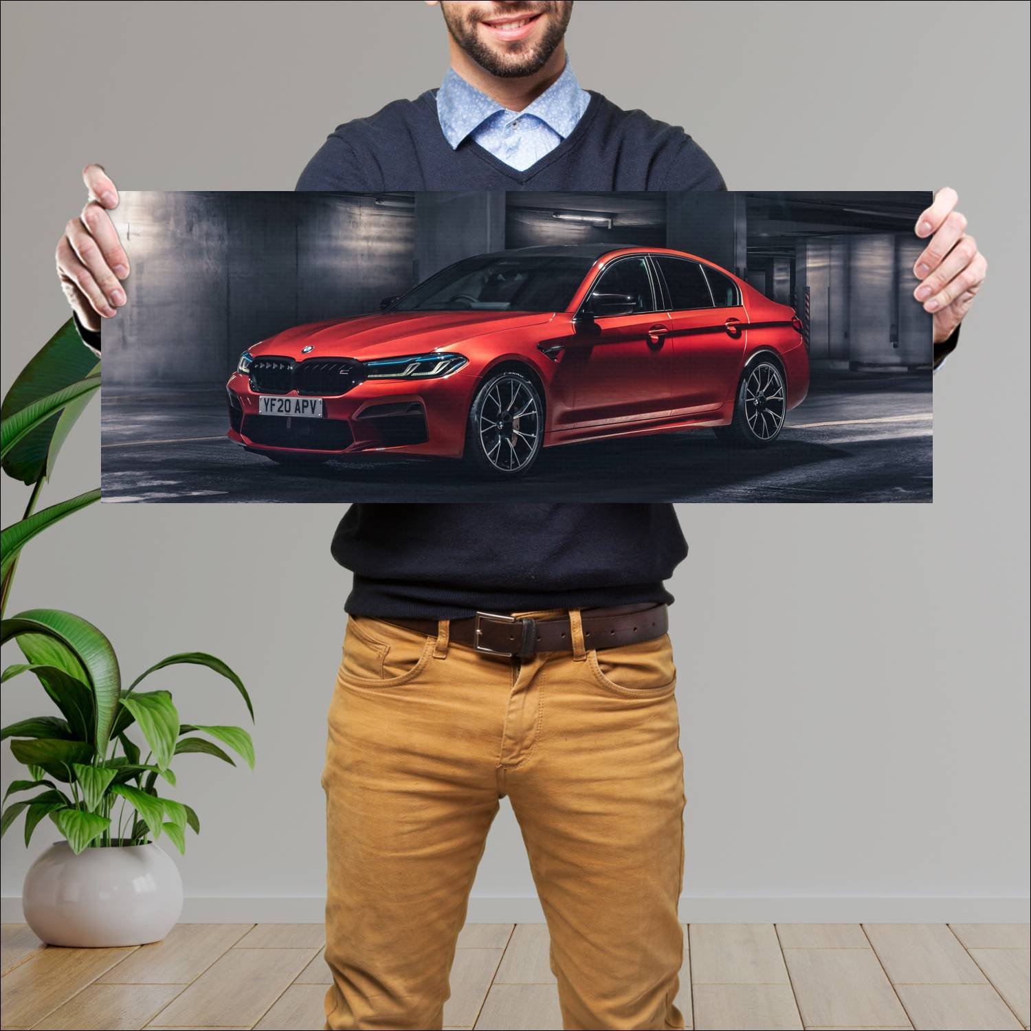 Cuadro grande 30x80cm 2020 bmw m5 competition uk 1 948 Bmw